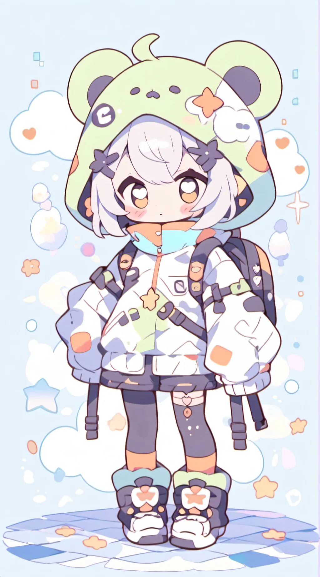 ai character: Cute  background