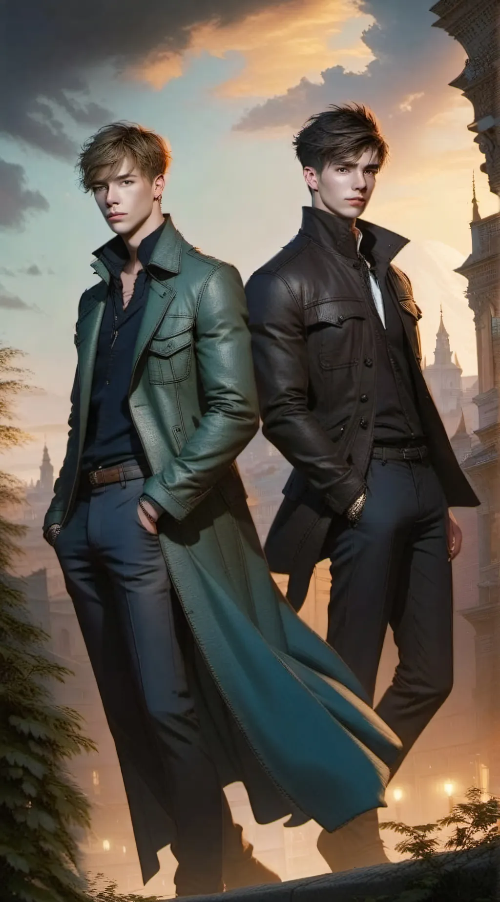 ai character: sam and Colby  background