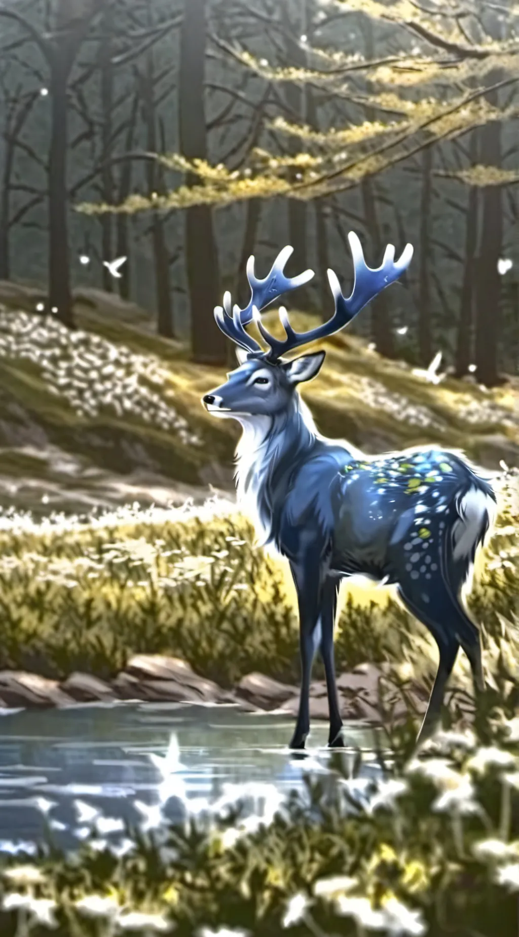 ai character: Blue Alastor  background