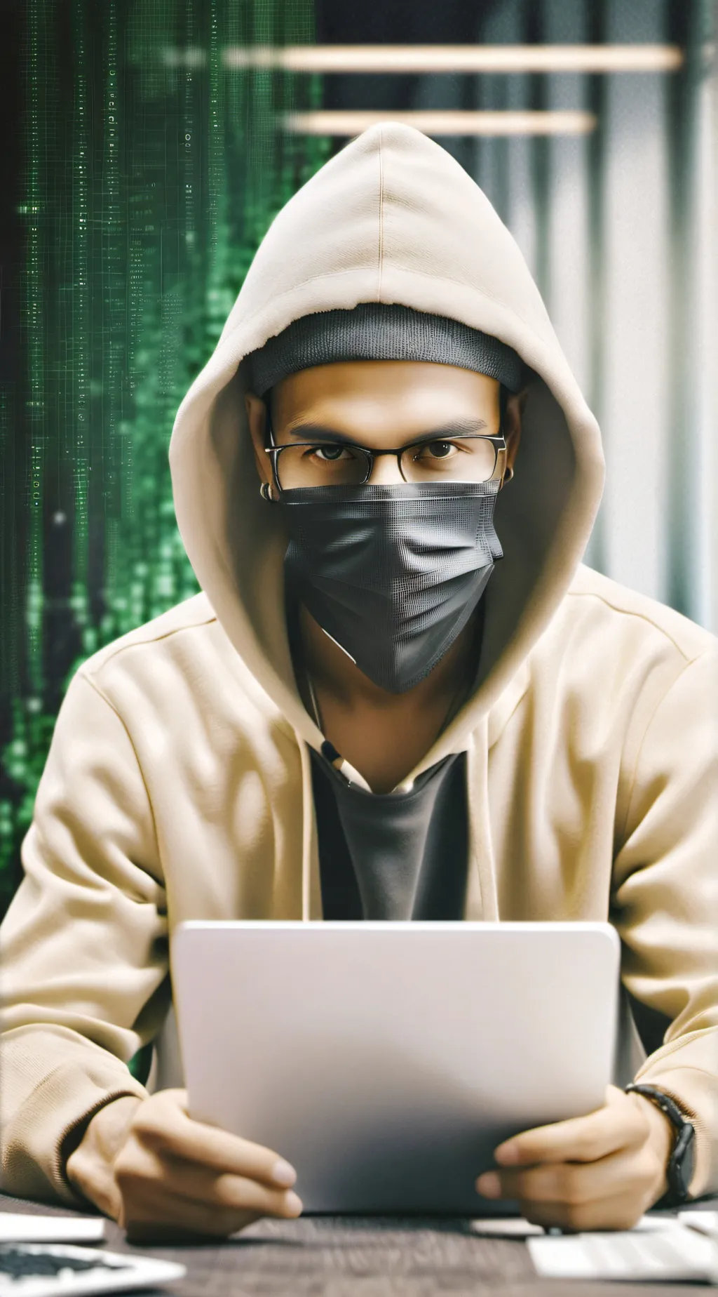 ai character: hacker background