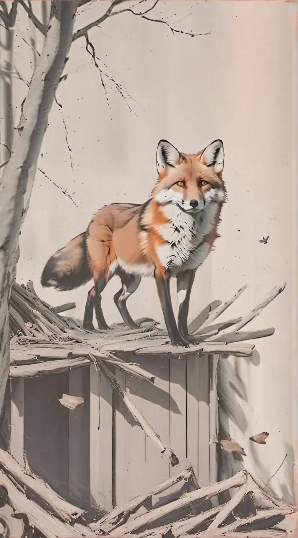 ai character: fox  background