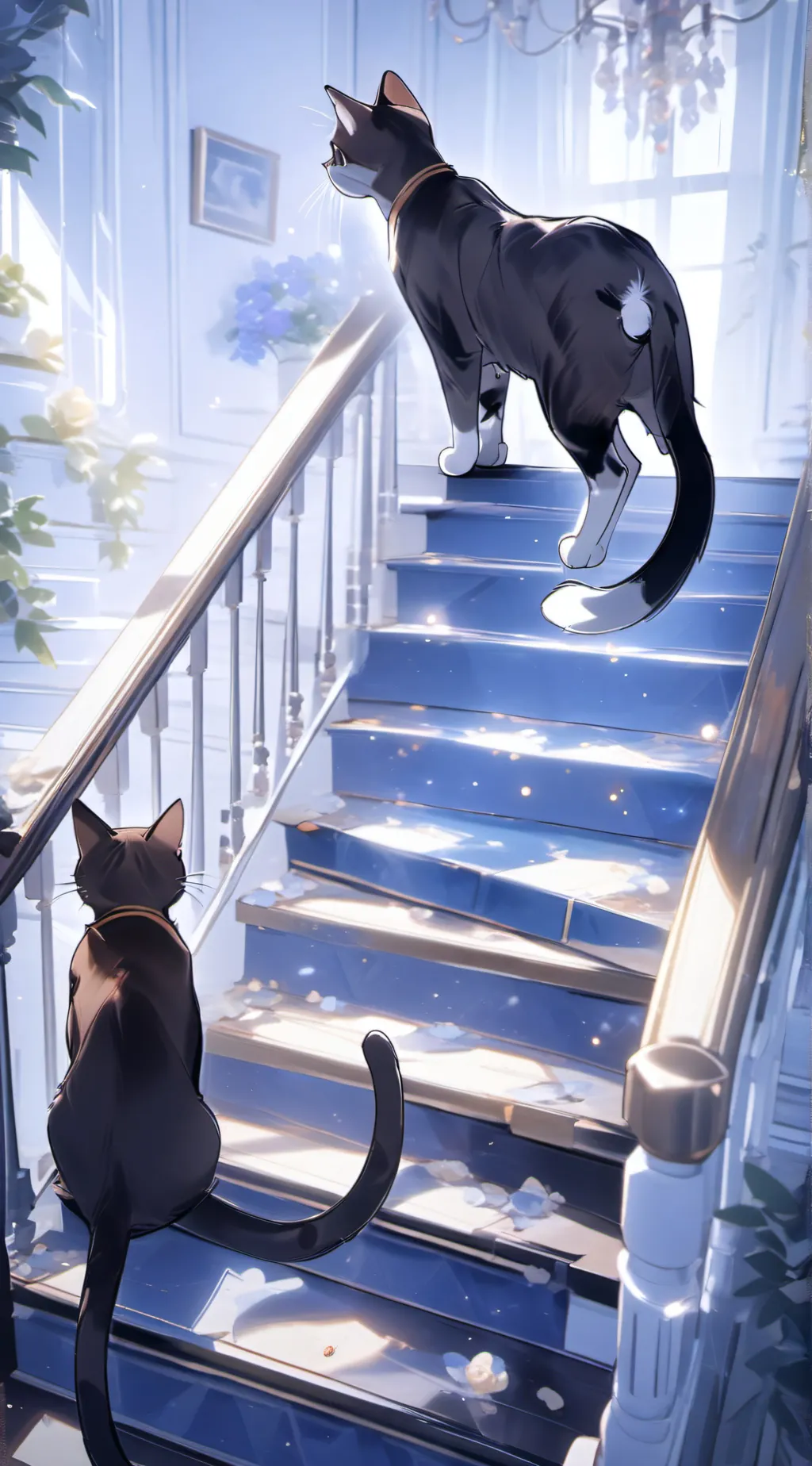 ai character: cats are liquid  background