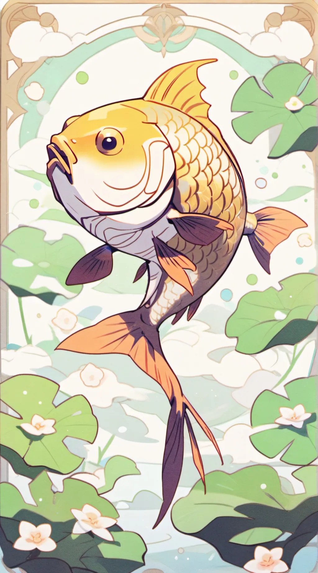 ai character: a fish background