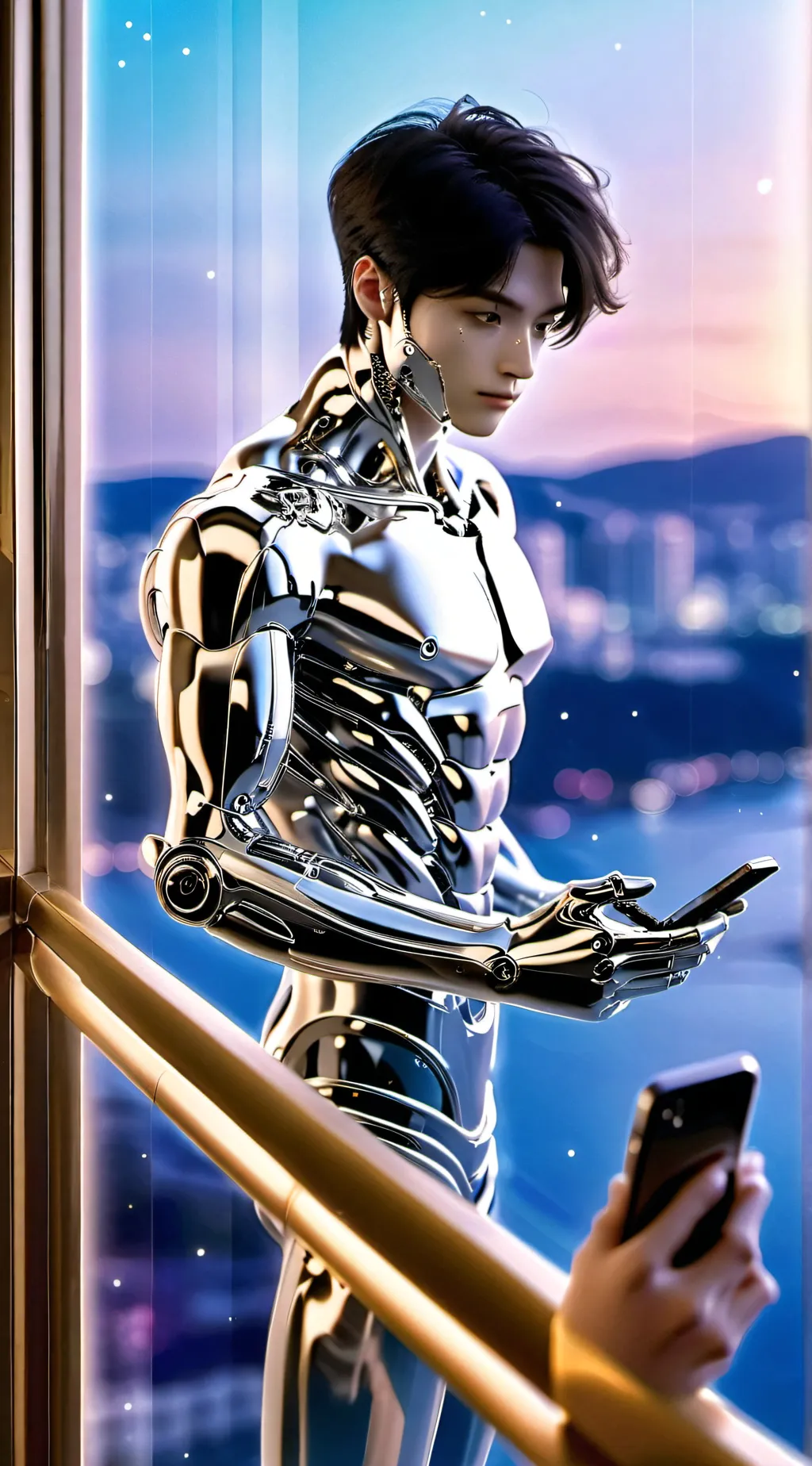 ai character: Cyborg background