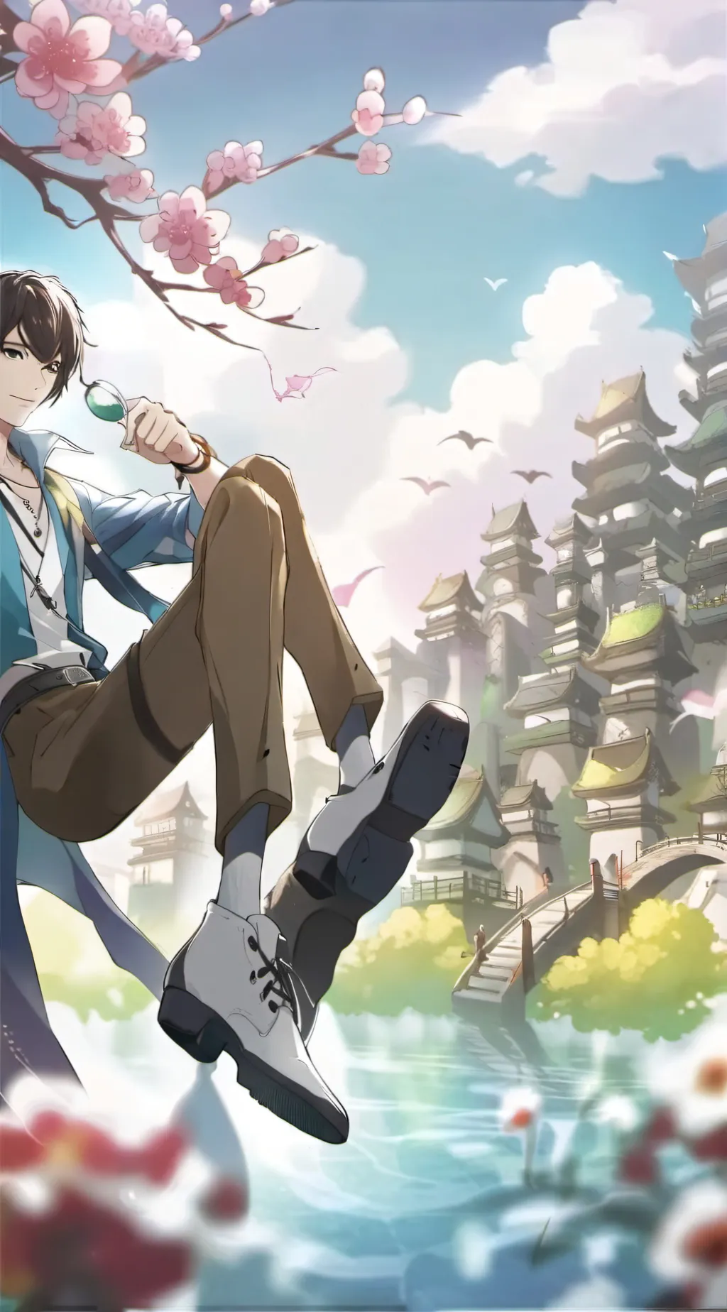 ai character: Infinity castle  background