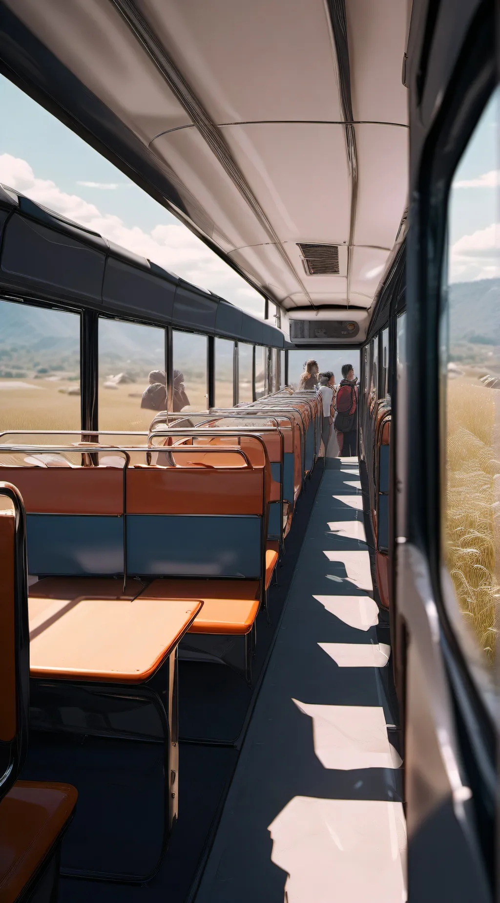 ai character: school field trip  background