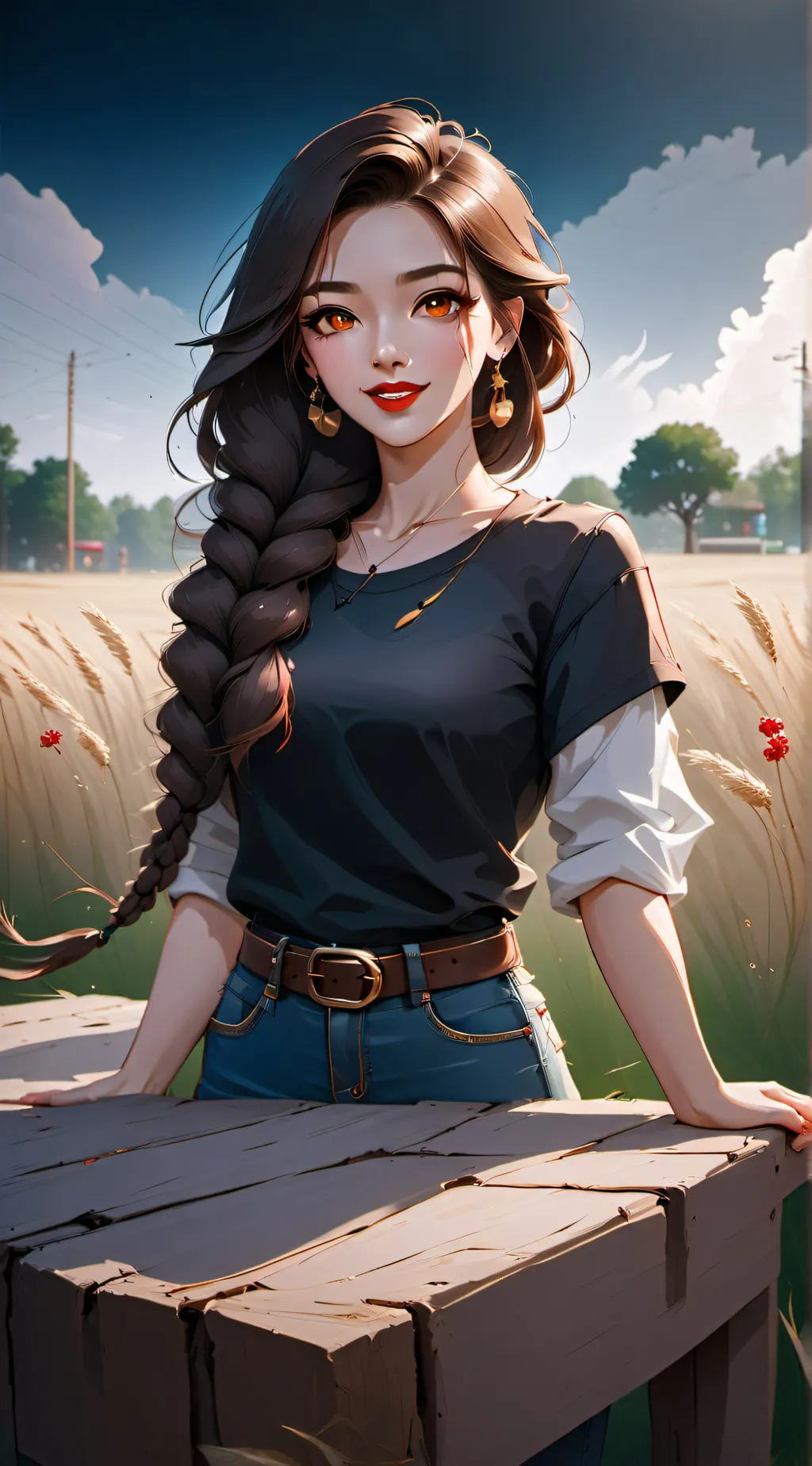 ai character: Amber Hazelwood  background