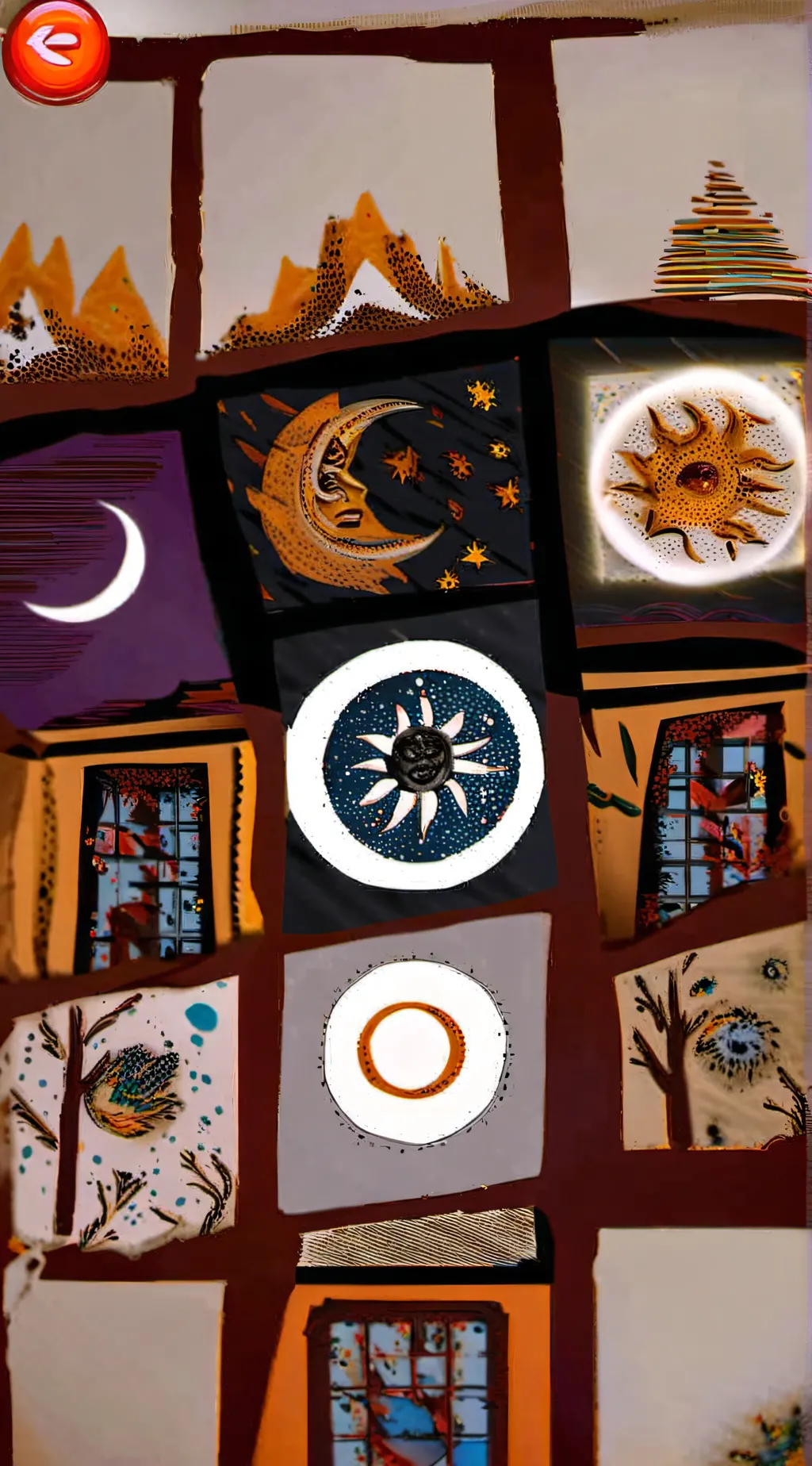 ai character:   The sun show background