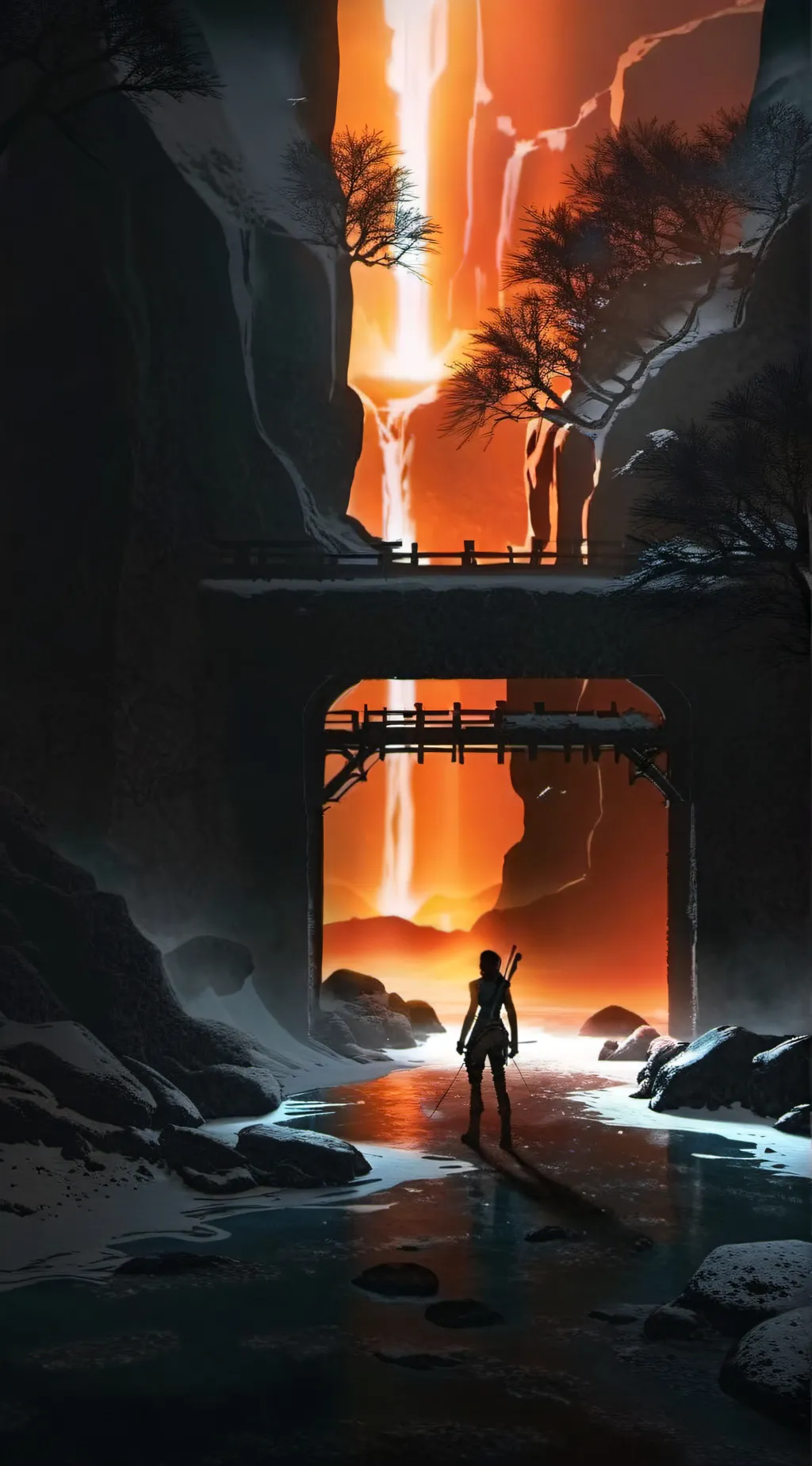 ai character: Lora Croft background