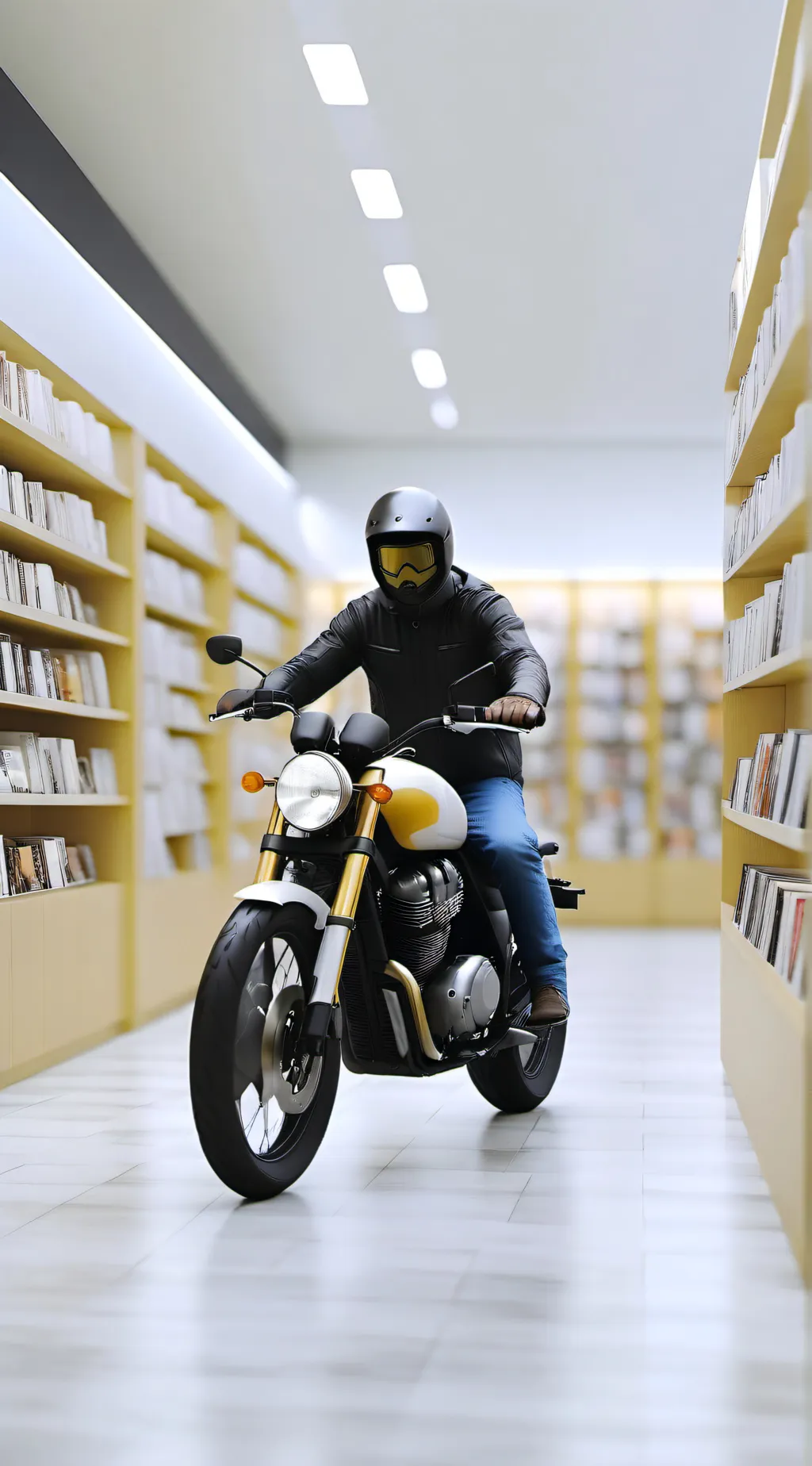 ai character: Book store  background