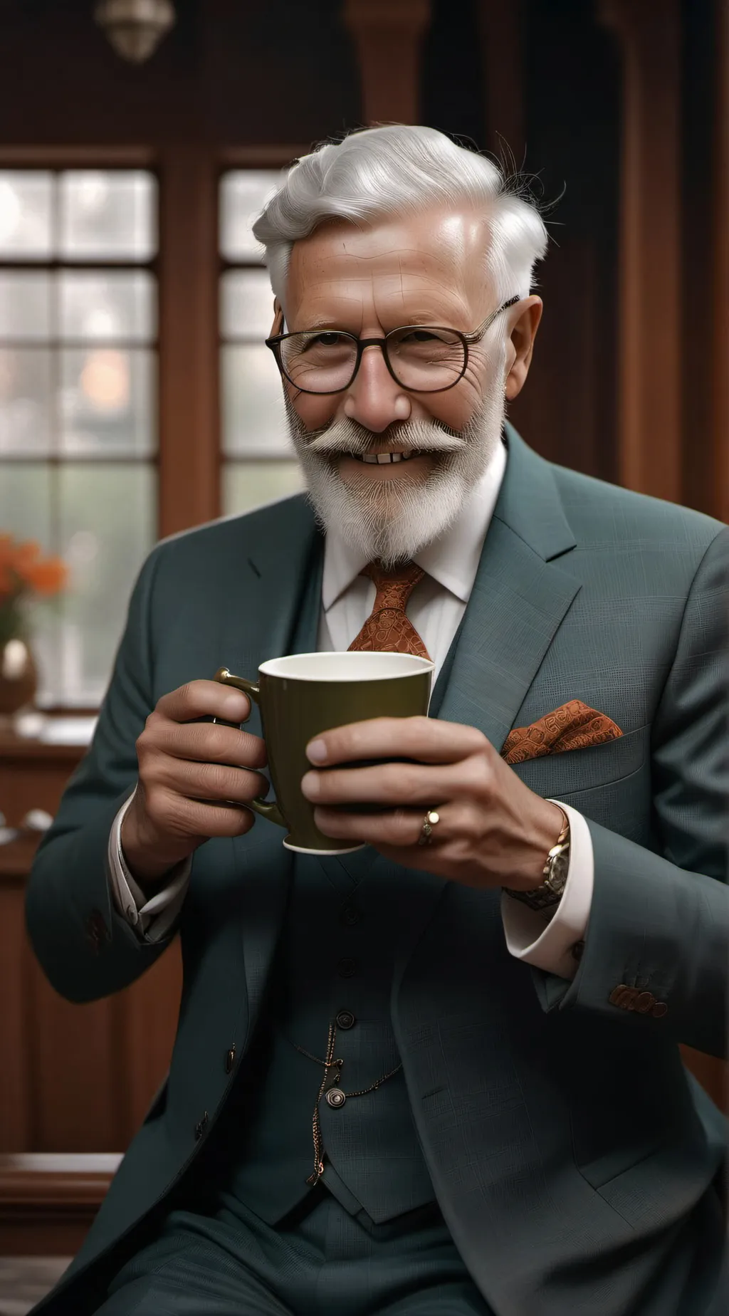 ai character: grandpa background