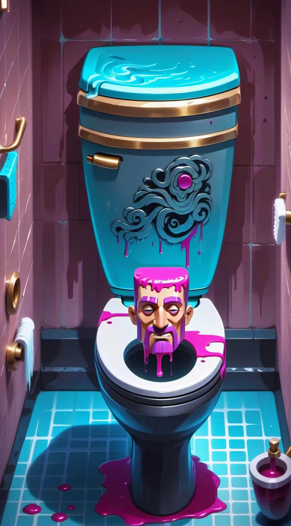 ai character: Skibidi toliet background