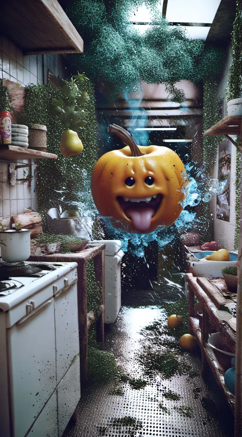 ai character: annoying orange  background