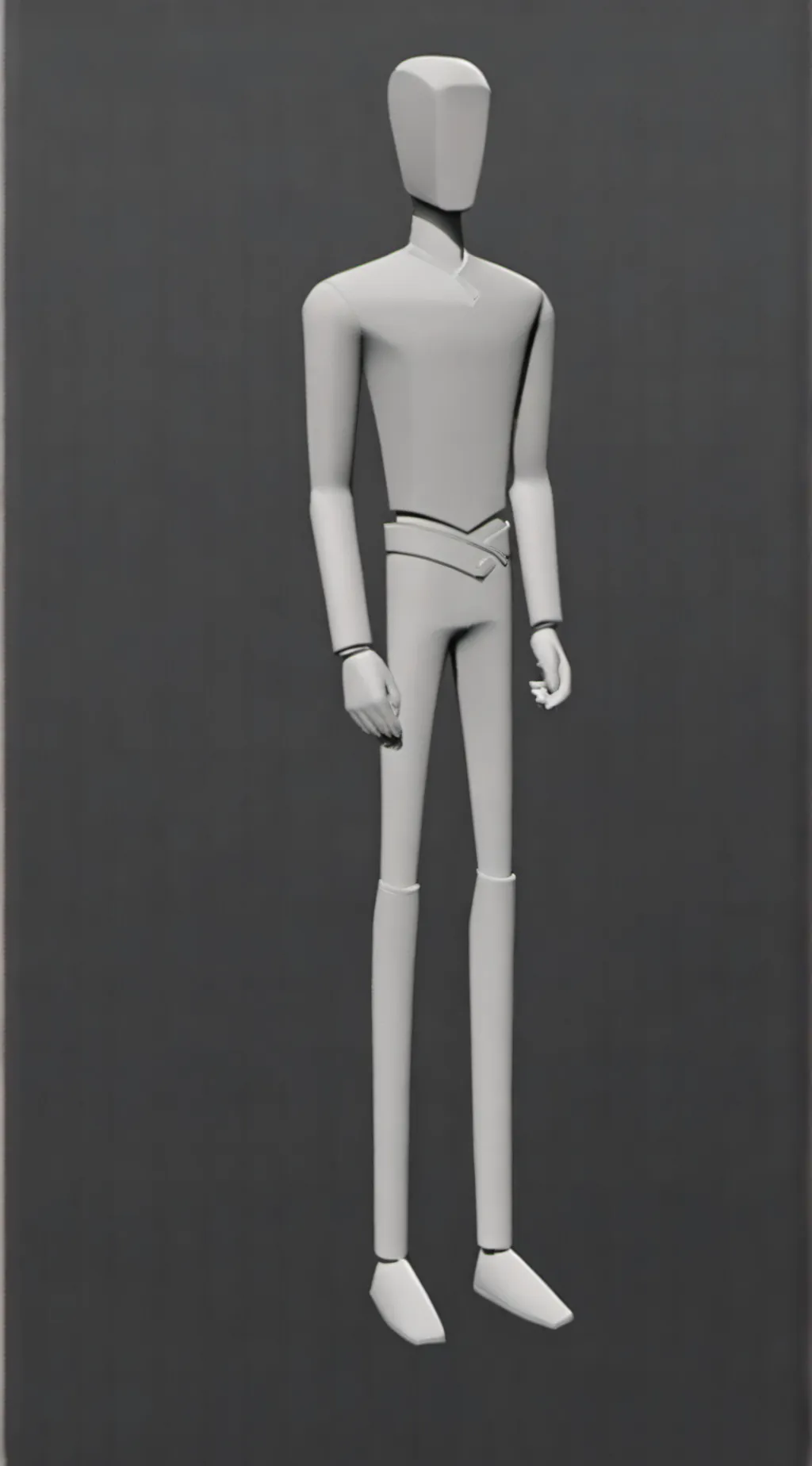 ai character: Grey background