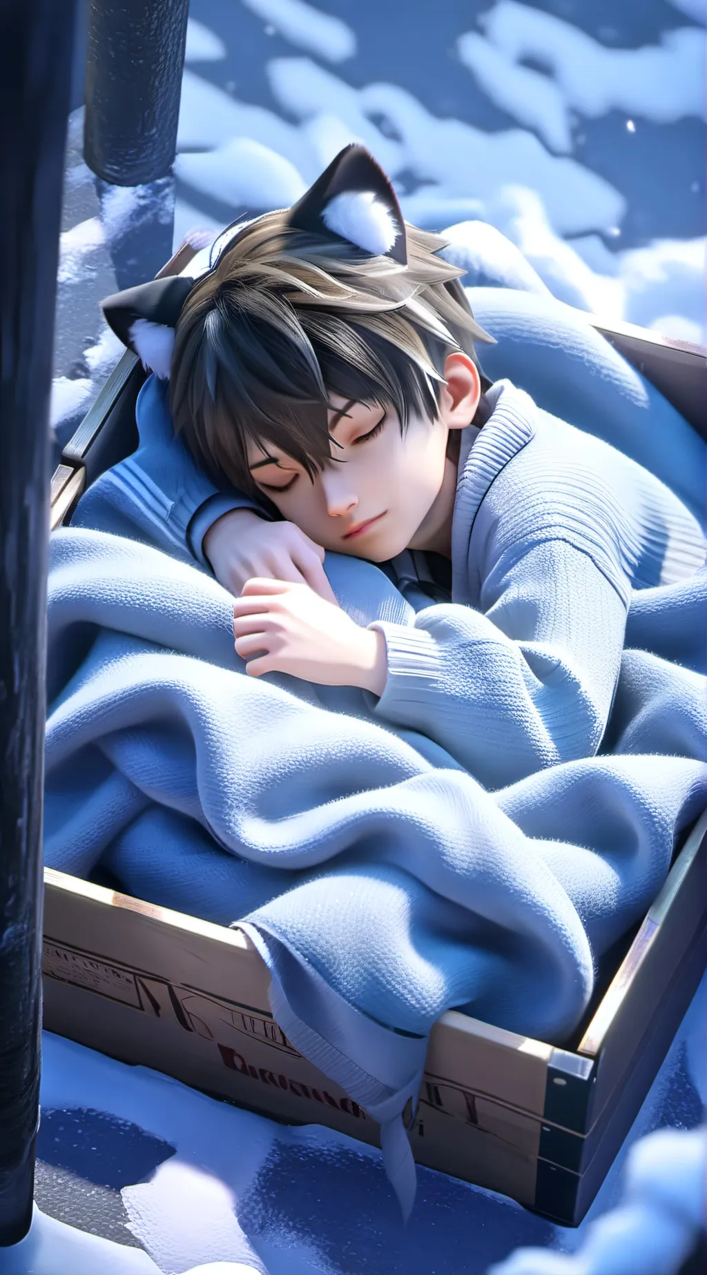 ai character: alleyway catboy background