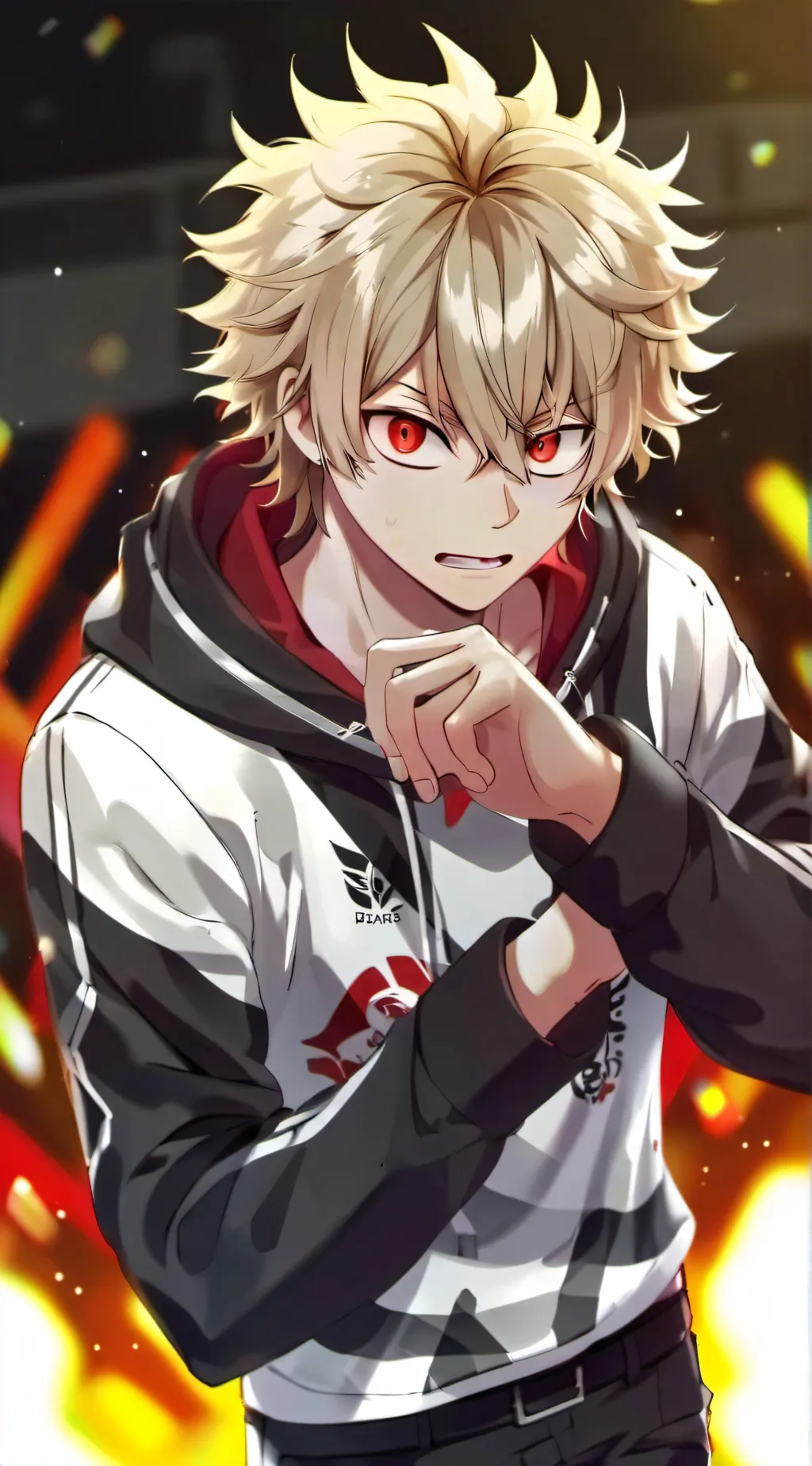 ai character: Katsuki Bakugo background