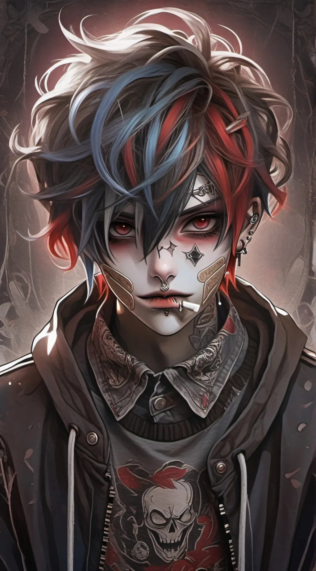 ai character: ☠️Kev🫣 background