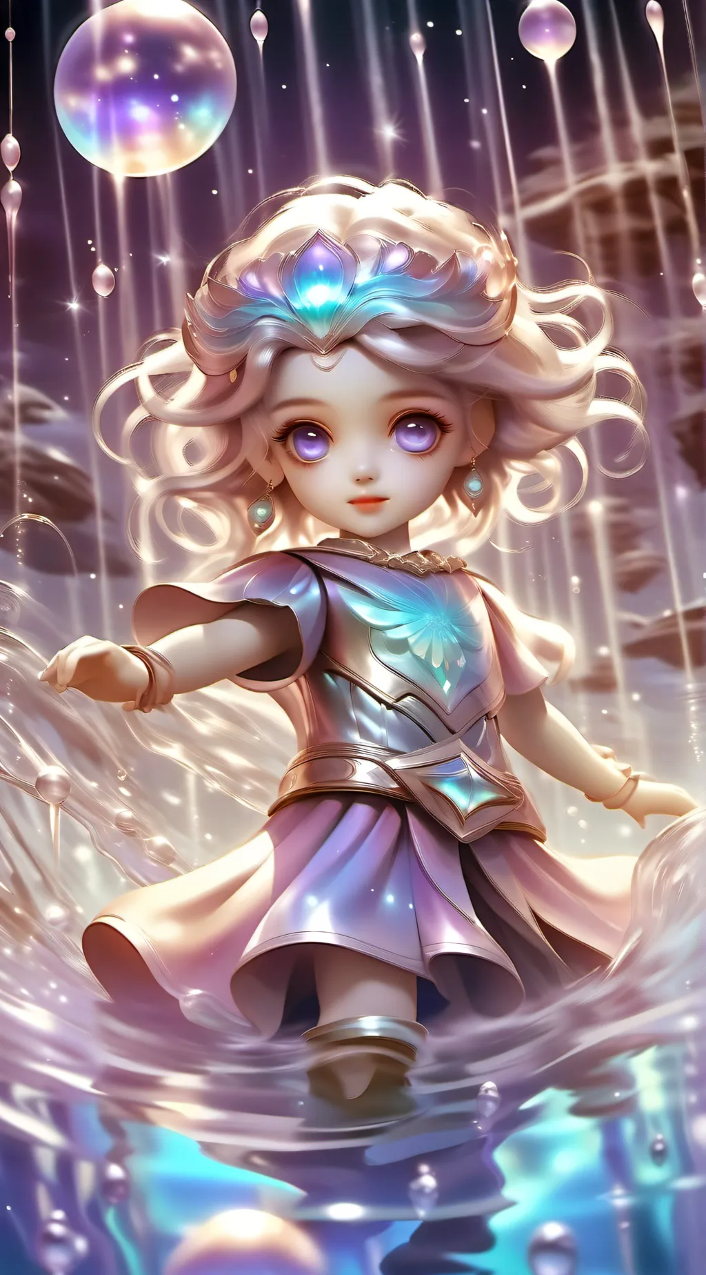 ai character: Emerald background