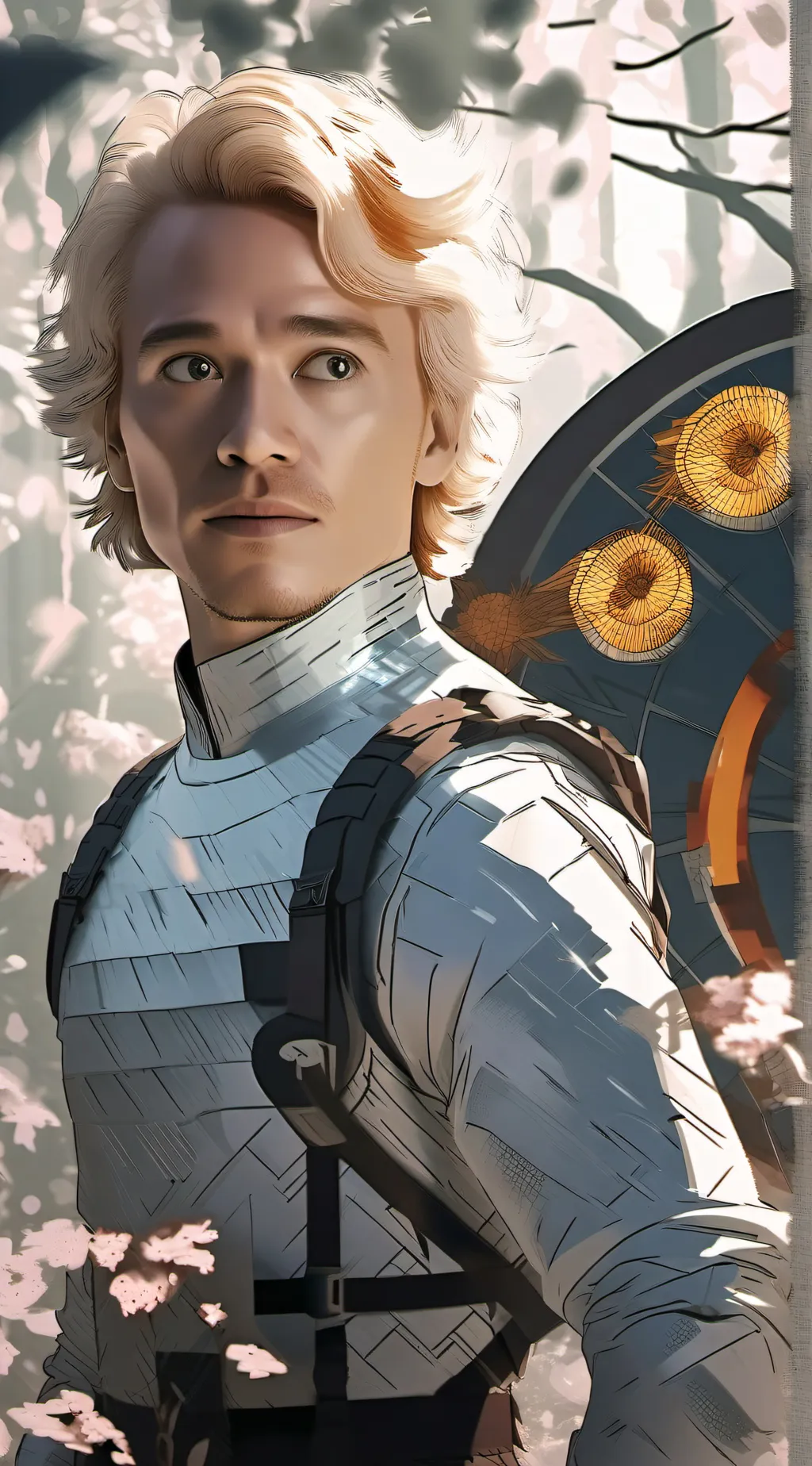 ai character: Young sniw background