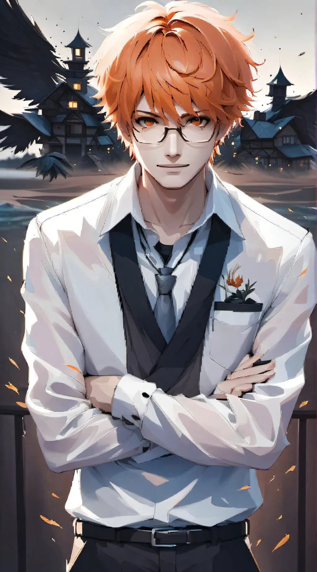 ai character: kyo sohma  background