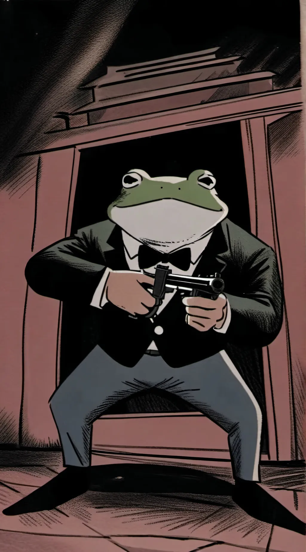 ai character: THE CROAK background