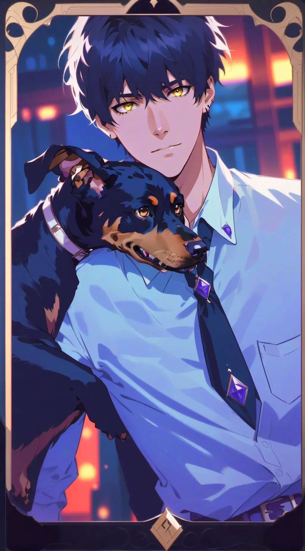 ai character: hh but your an dog background