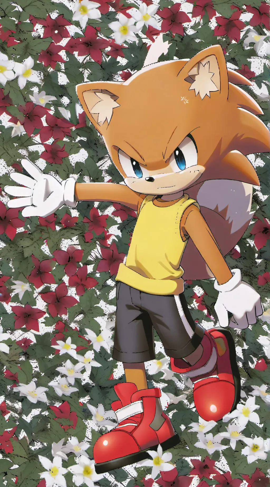 ai character: Miles tails Prower background