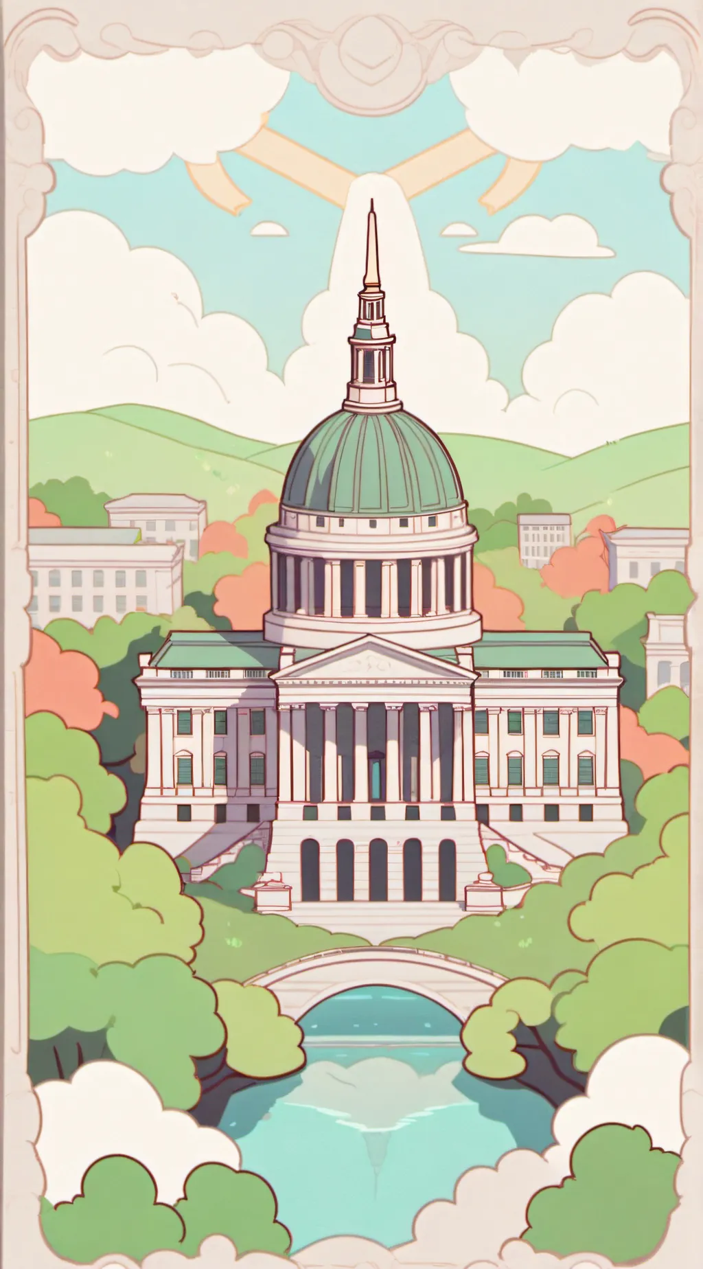 ai character: Jefferson city  background