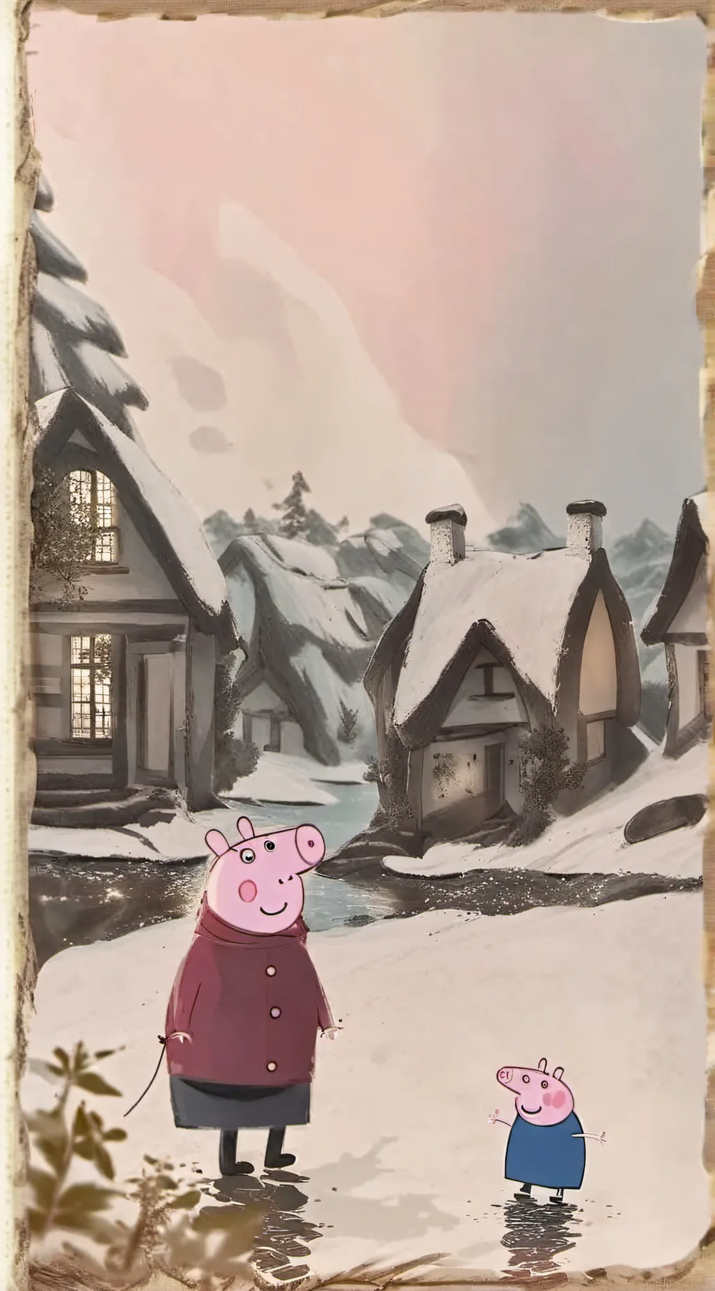ai character: peppa pig background