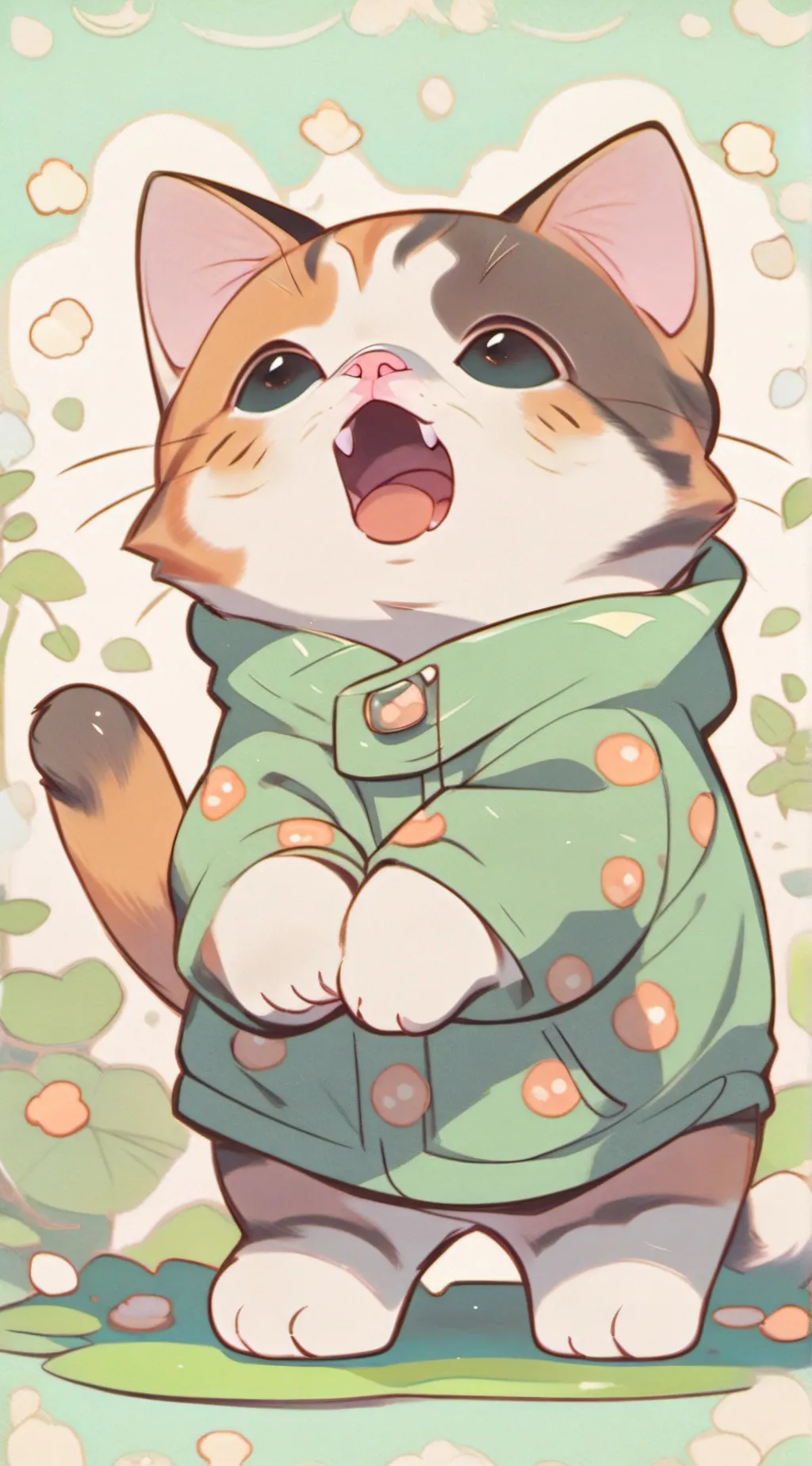 ai character: crying cat background