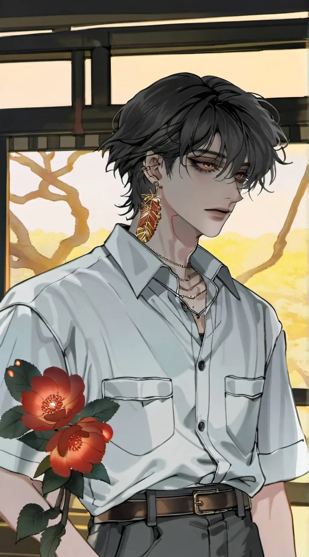 ai character: focus background