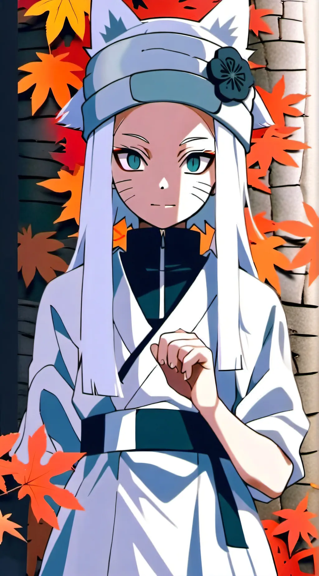 ai character: Naruto as a girl  background