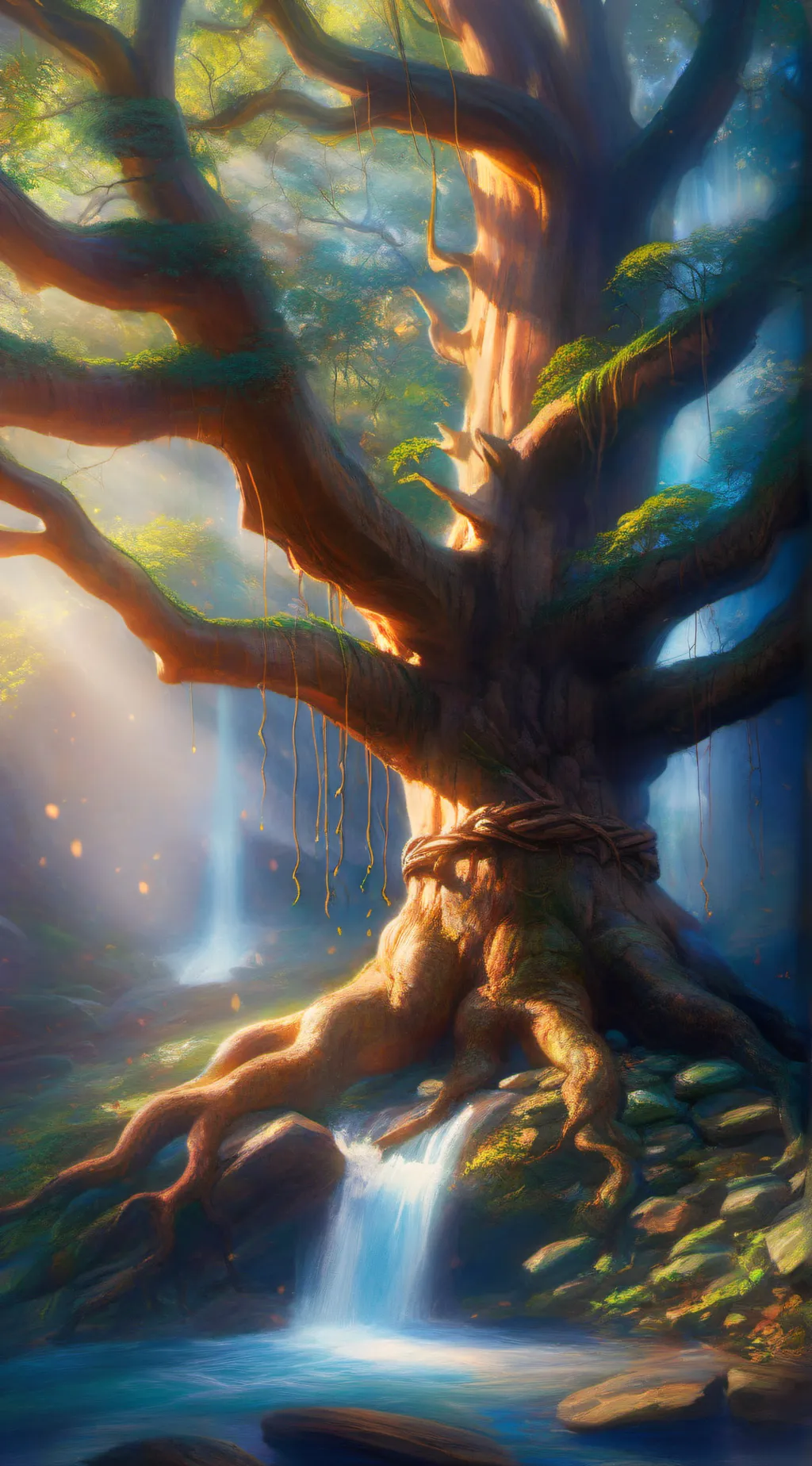 ai character: mythical forest 2 background