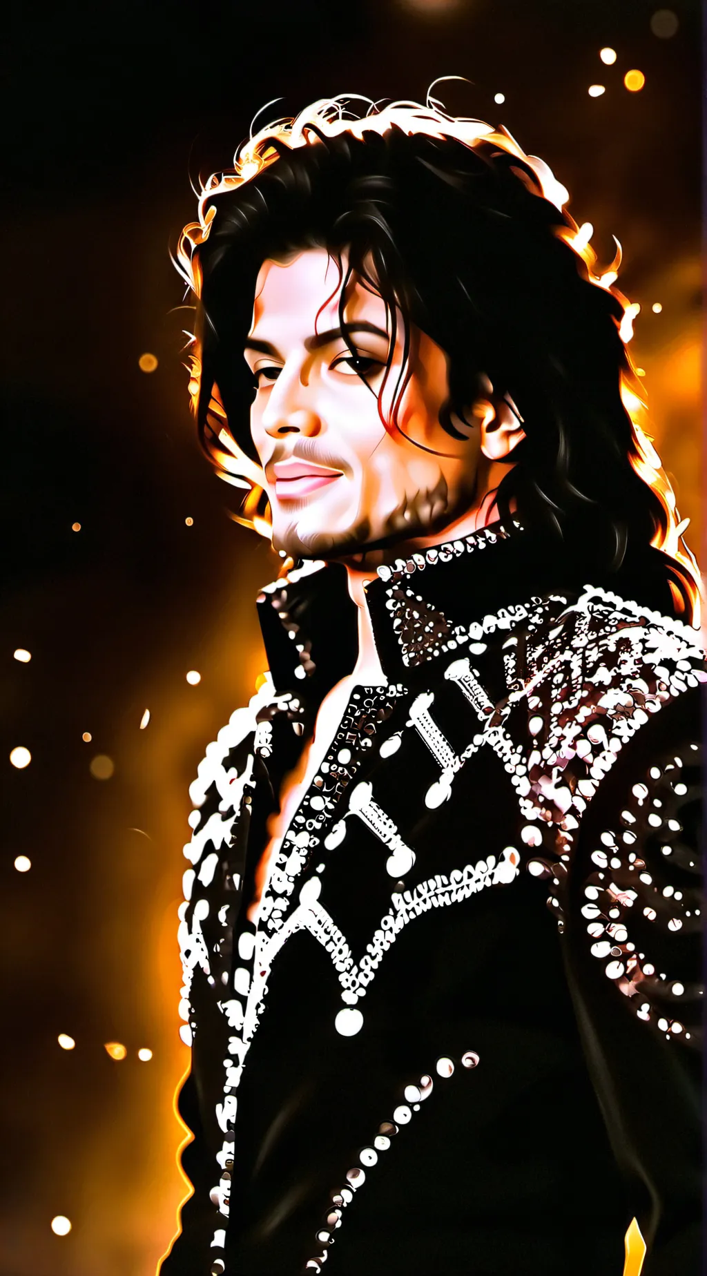 ai character: Michael Jackson  background