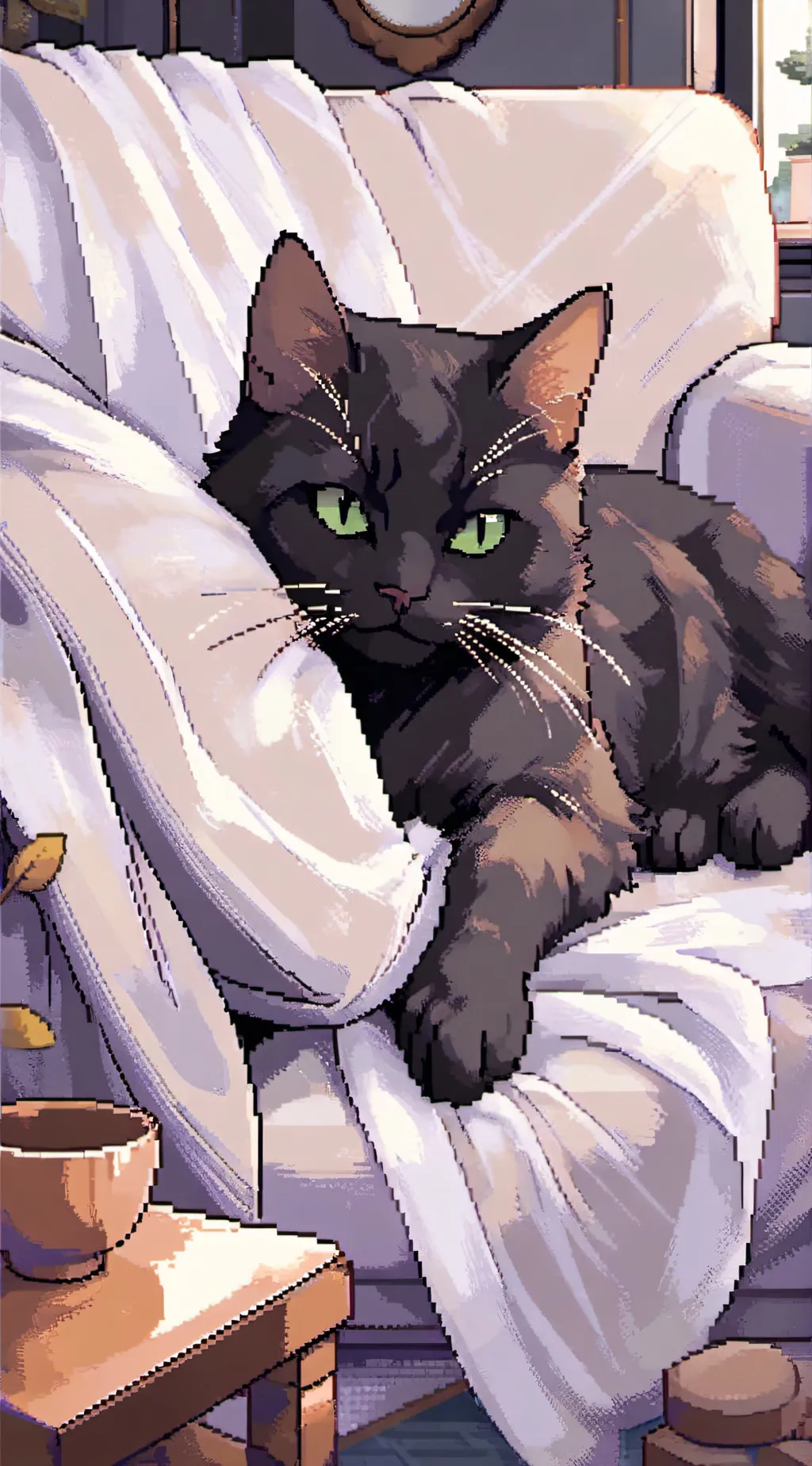 ai character: mocha~ background