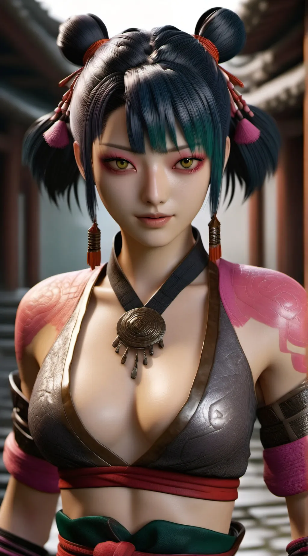 ai character: juri Han  background