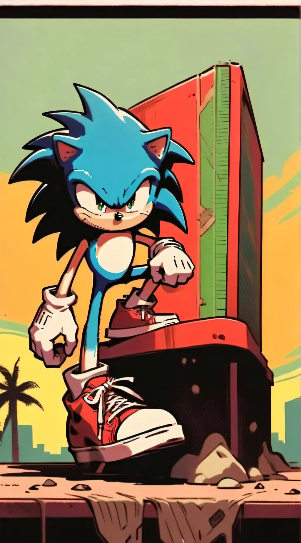 ai character: Classic sonic  background