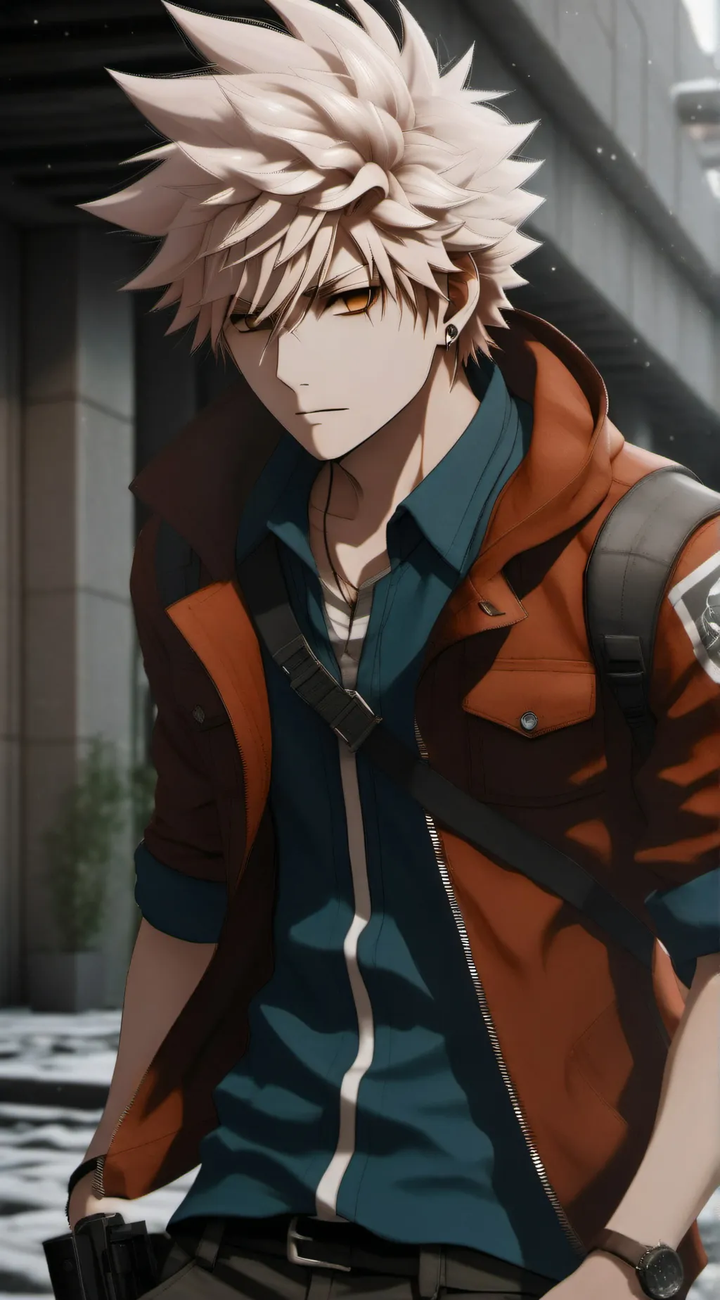 ai character: Bakugo Katsuki background
