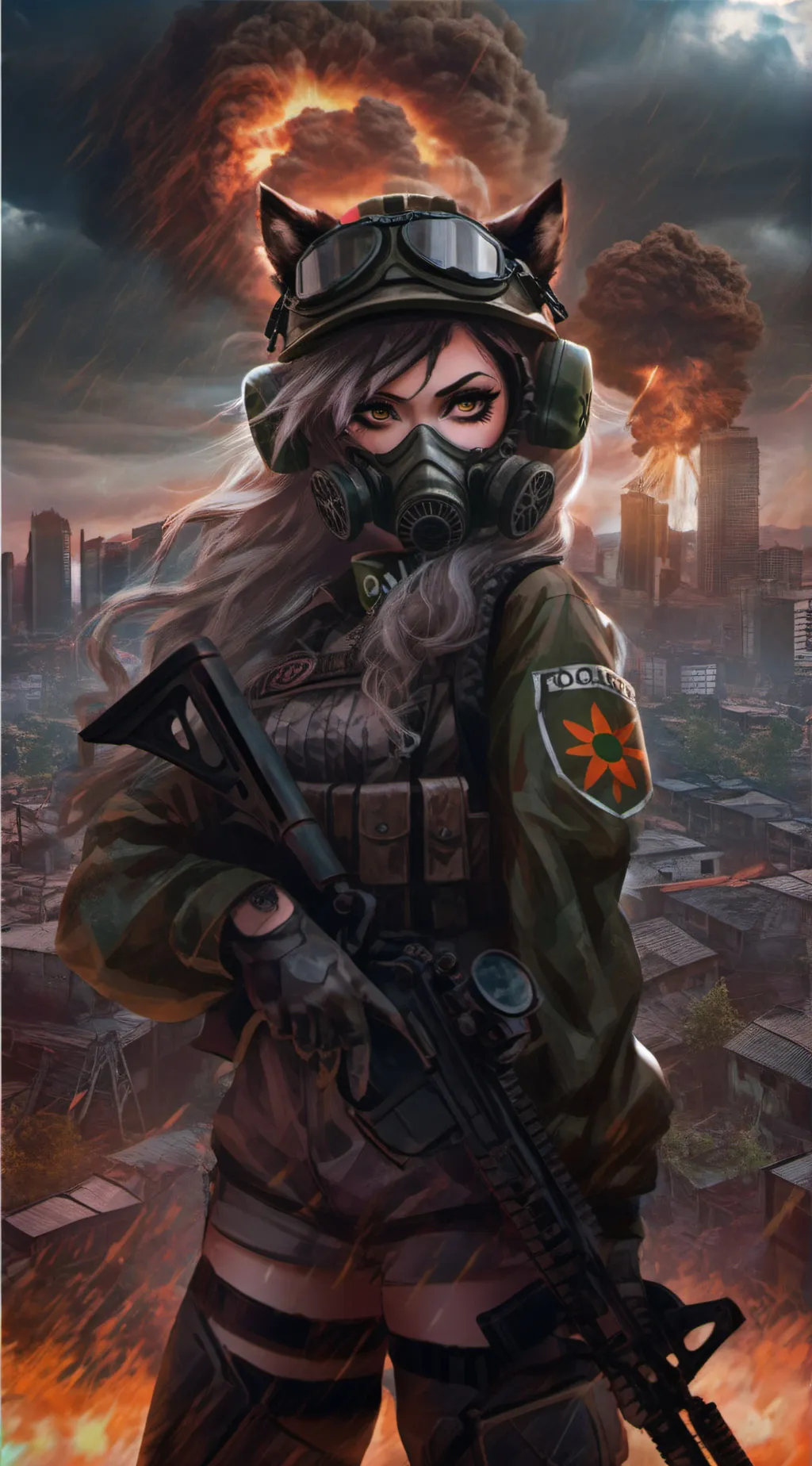 ai character: Aurora background