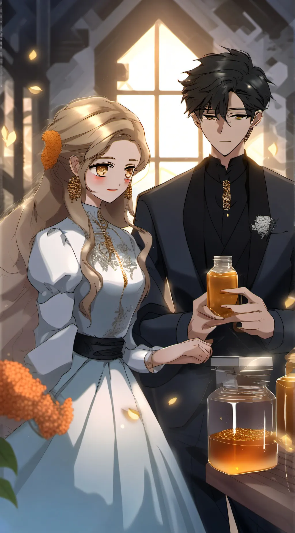 ai character: honey  Levi :)  background