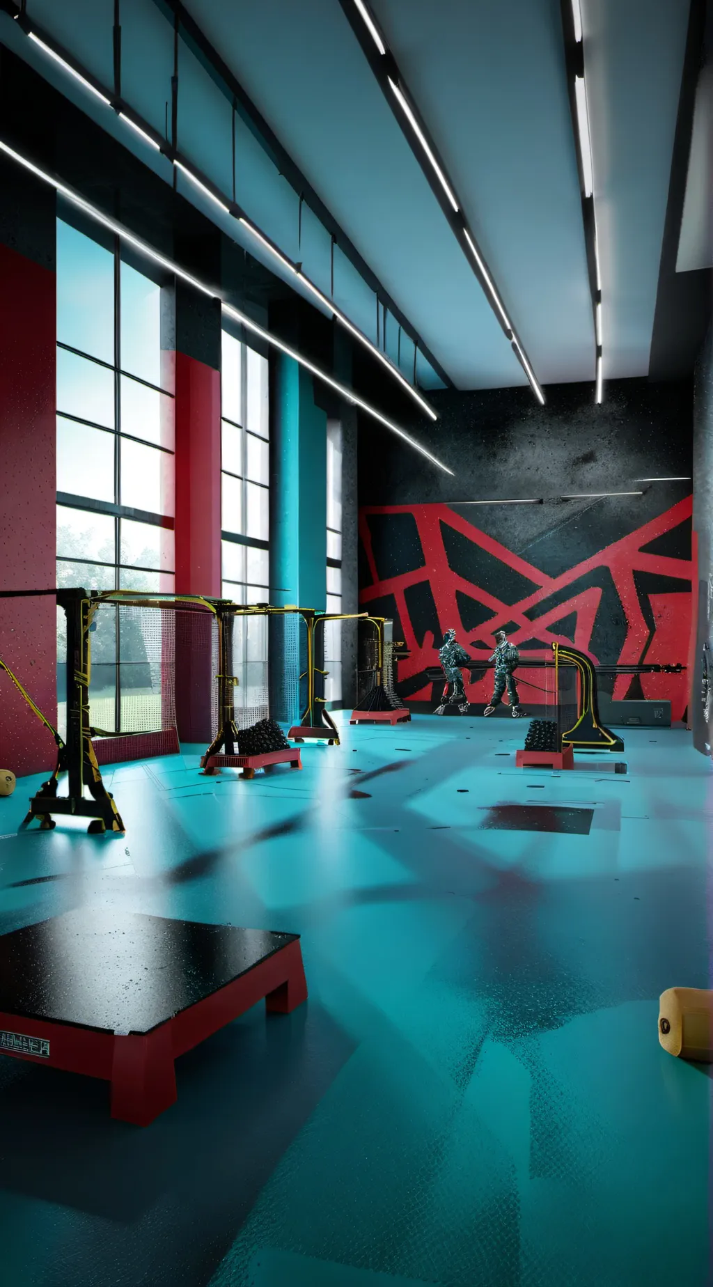 ai character: gun range background