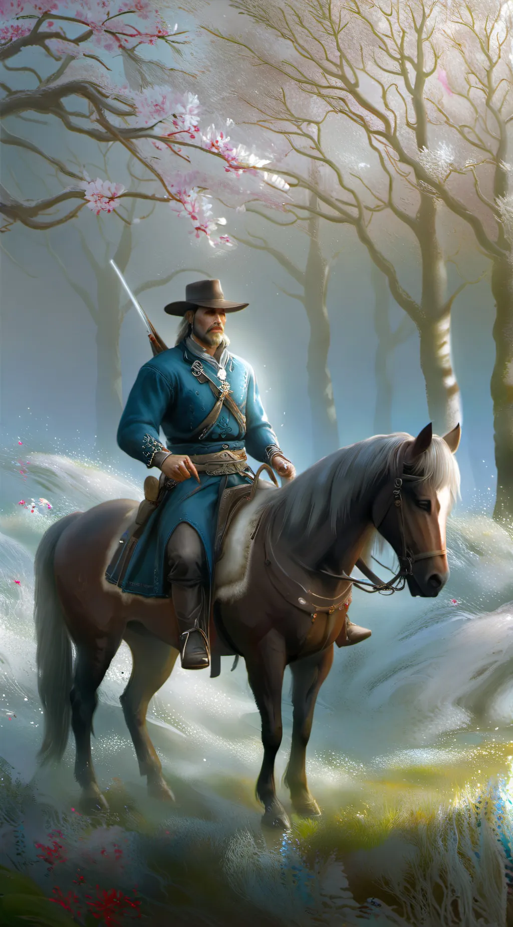 ai character: aurthur Morgan  background