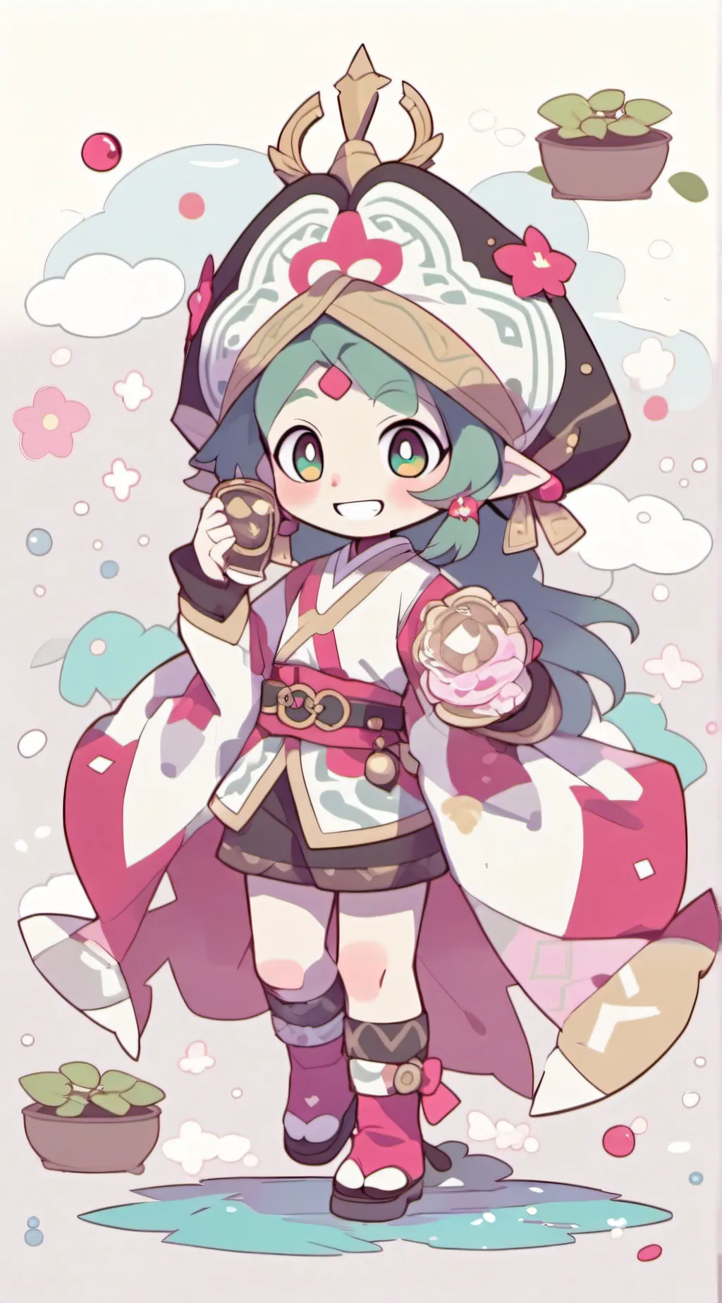 ai character:  right by side background