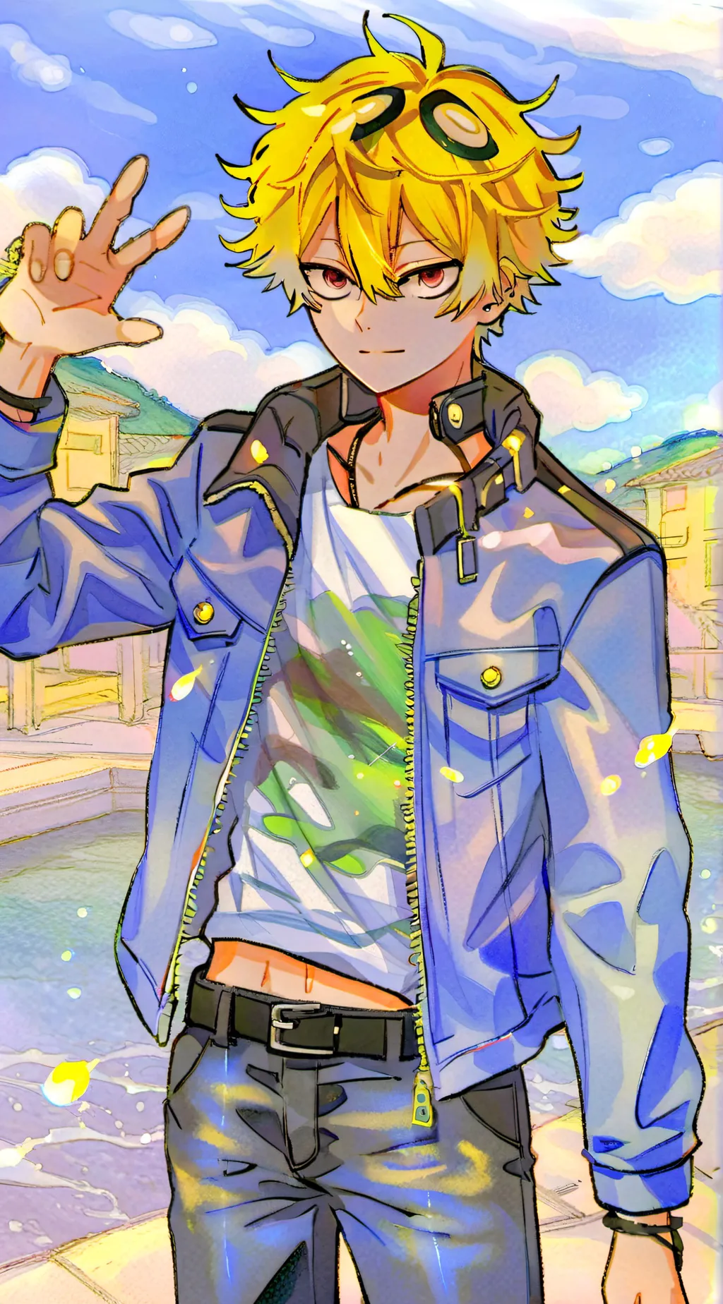 ai character: MHA prom background