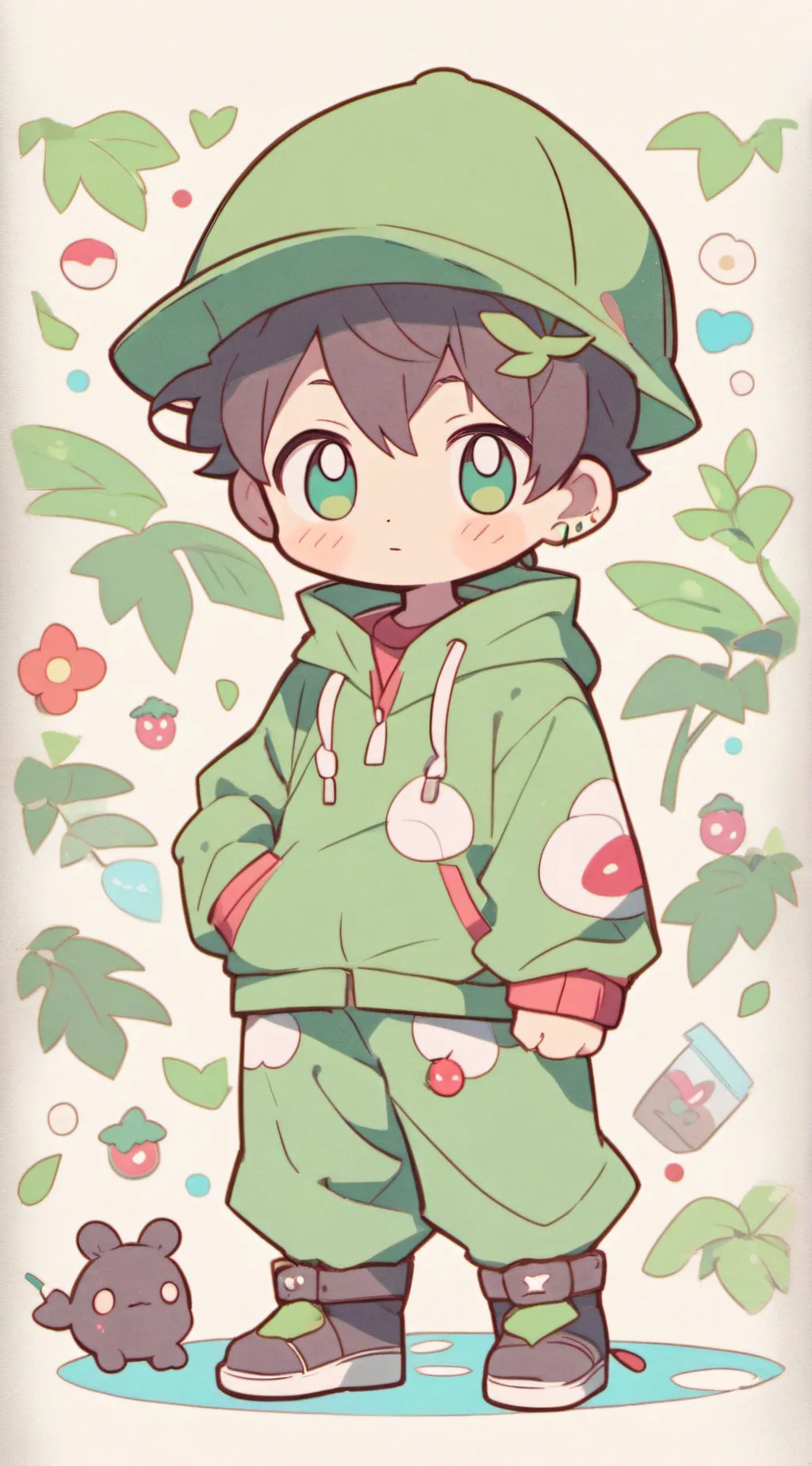 ai character: ur lil bro 5 ir 17 background