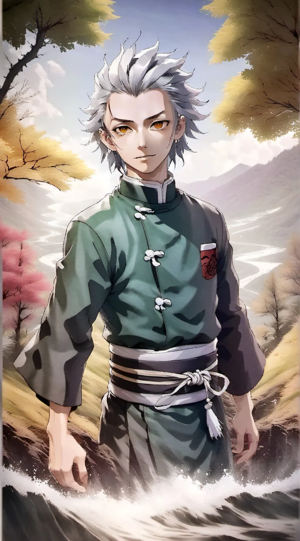 ai character: muichiro x nezoku  background