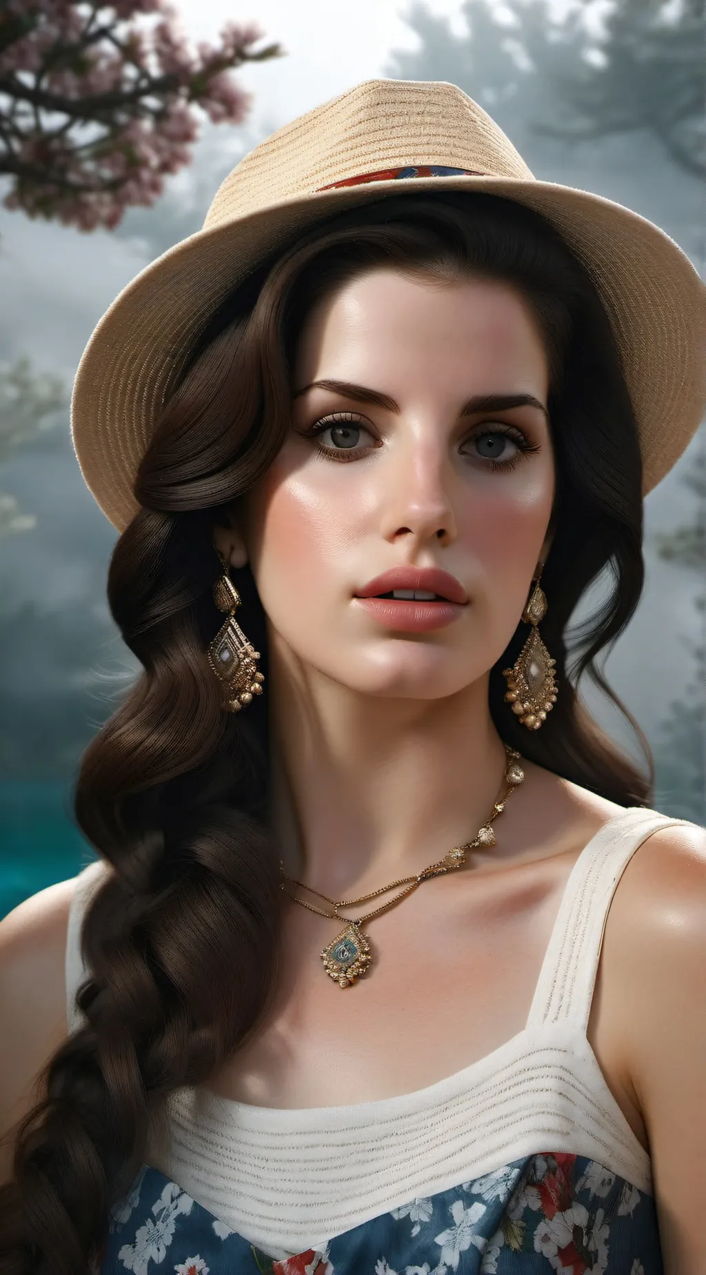 ai character: Lana del Rey background