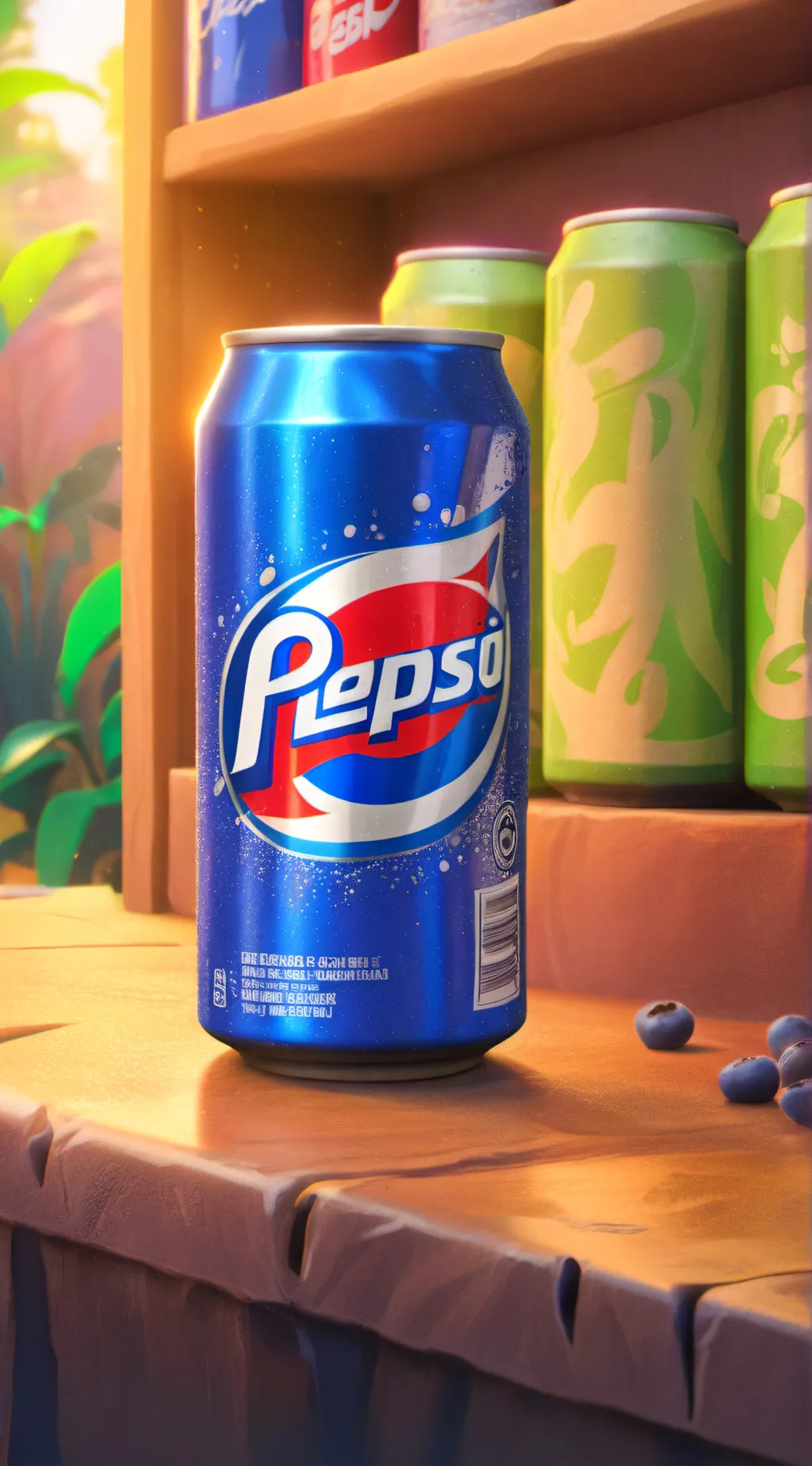 ai character: Pepsi can background