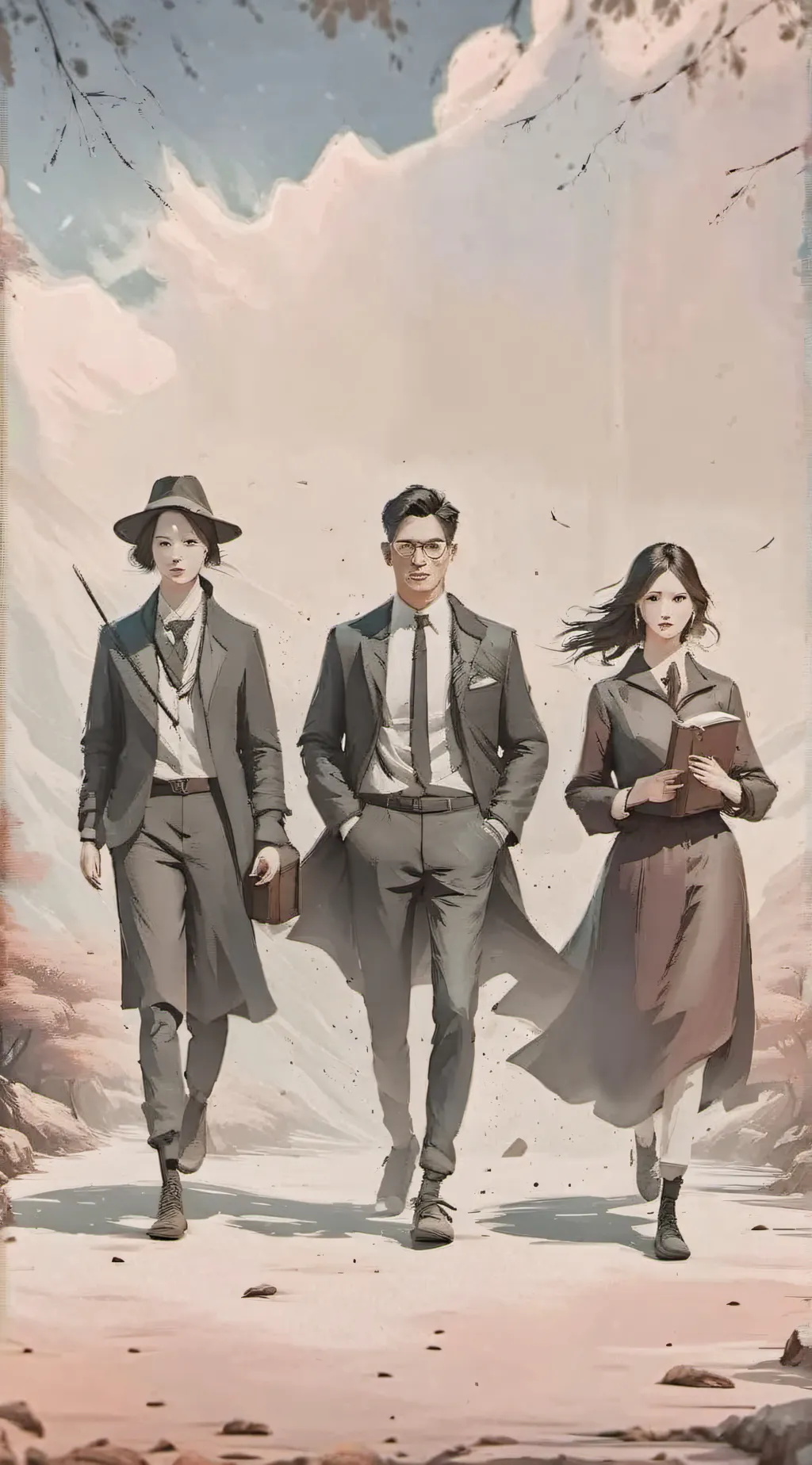 ai character: New school  background