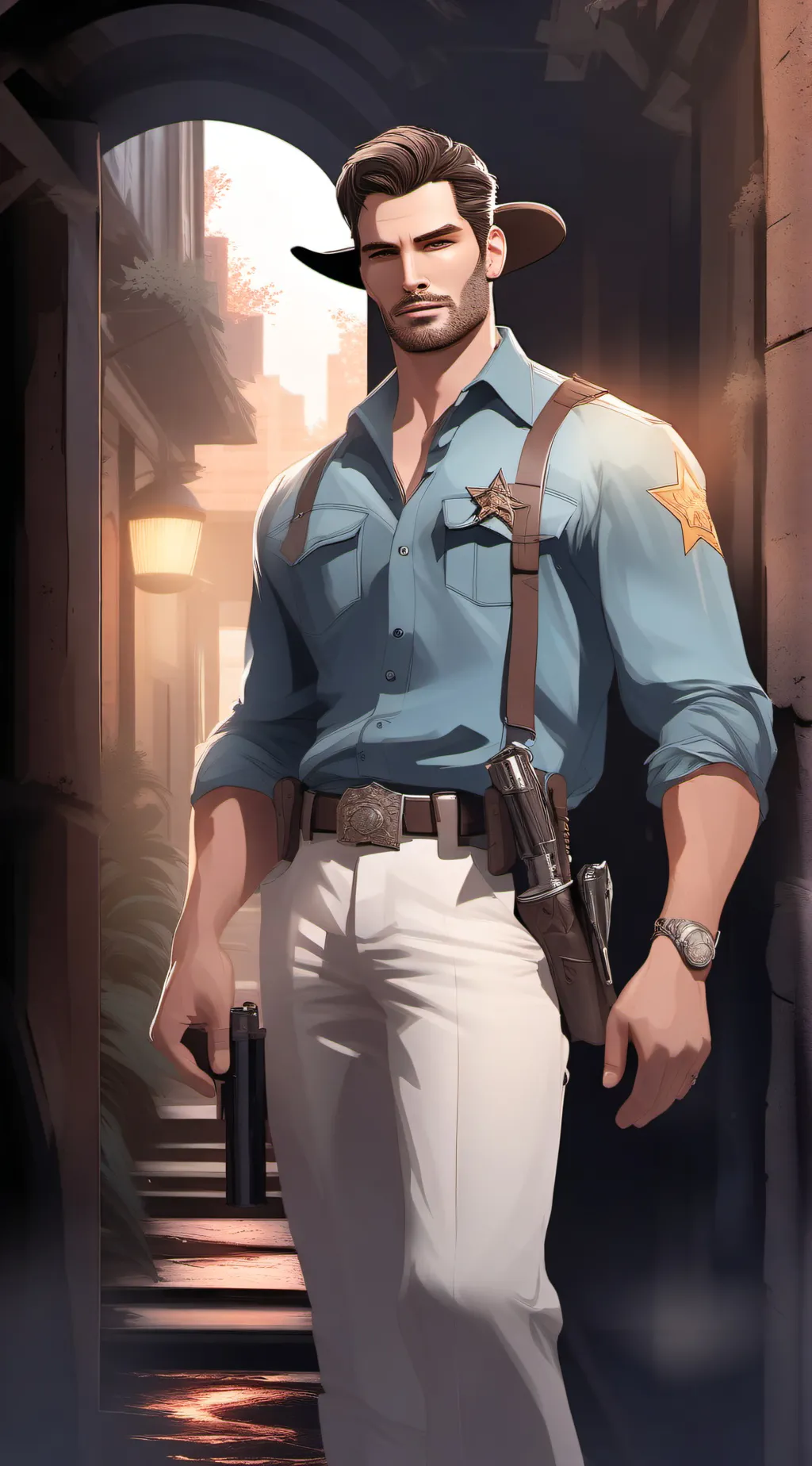 ai character: sheriff Gene background